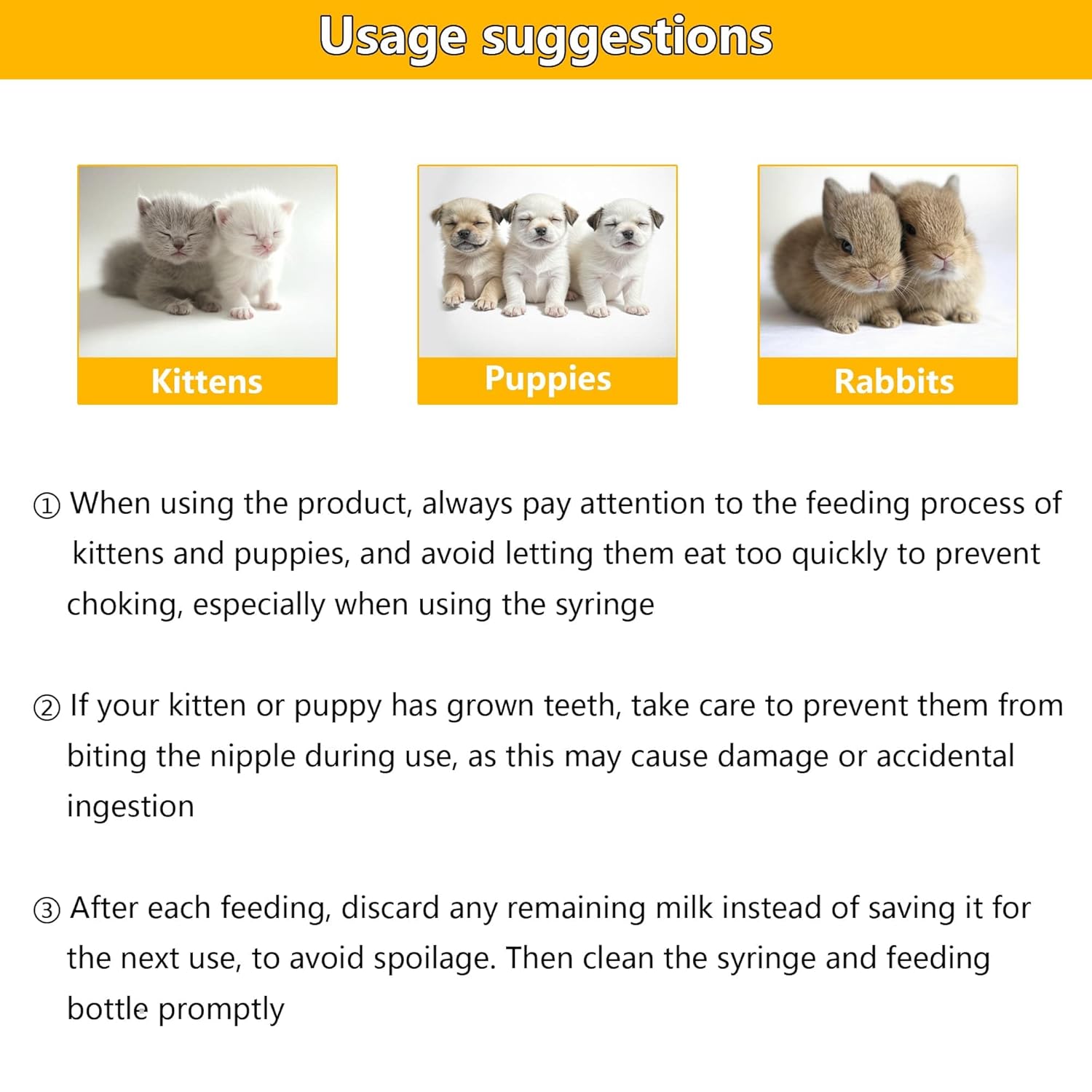 Pet Feeding Bottle and Syringe Set for Kittens - Image 5