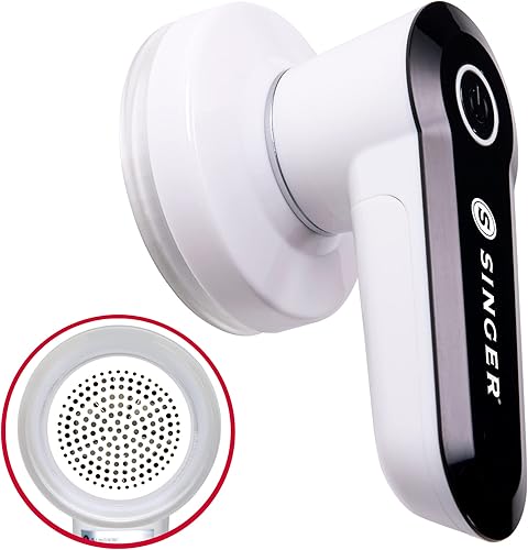 SINGER Afeitadora de tela compacta y removedor de pelusas funciona con pilas portátil de alto rendimiento