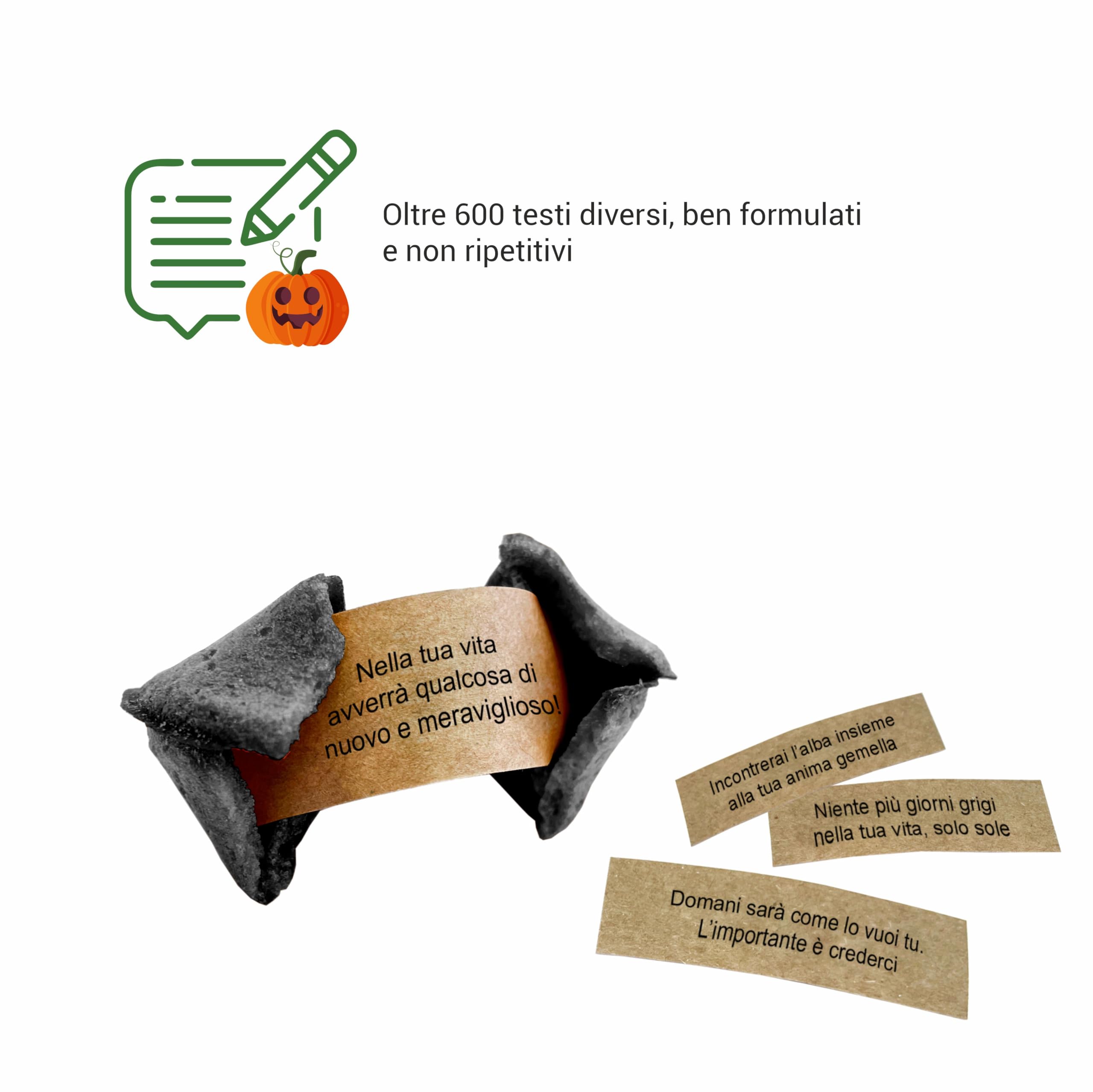 D&D Fun Cookies Mix di biscotti della fortuna neri e arancioni, 20 pezzi | Ottimo regalo per gli ospiti | Biscotti della fortuna per feste | Confezione individuale | Biscotti della fortuna cinesi