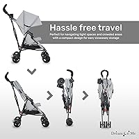 Vista 4 de Dream On Me Rover Convenience Baby Stroller – Lightweight & Compact Travel Umbrella Stroller, Quick One-Hand Fold, Lockable Rear Wheels, Adjustable