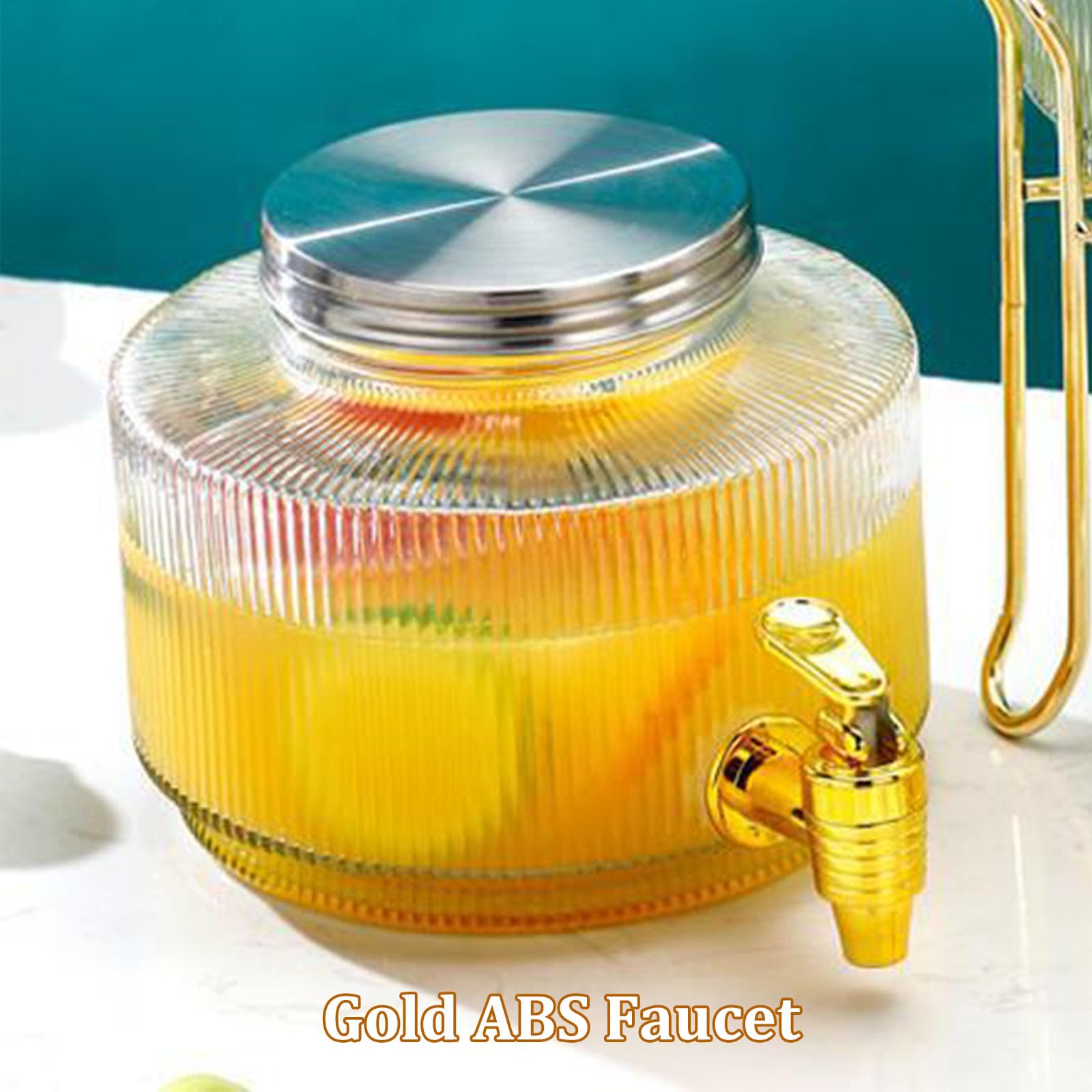Dispenser per bevande in vetro con barattolo di tè