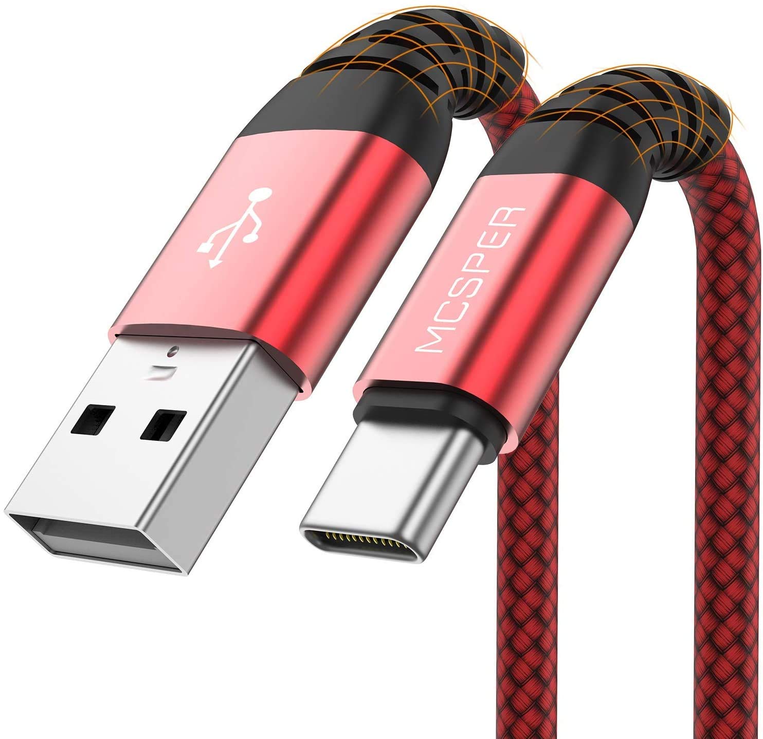 USB Type C Cable 6.6FT, 3Pack USB C Charger Cable Nylon Braided Fast Charging Sync Cord Compatible Samsung Galaxy Note 9 8 S10 S9 S8 Plus,V20 G5 G6, Google Pixel 2 XL,Nexus 5X/6P,OnePlus