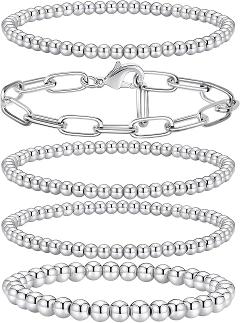 SHOWNEE Gold Beaded Bracelet for Women
