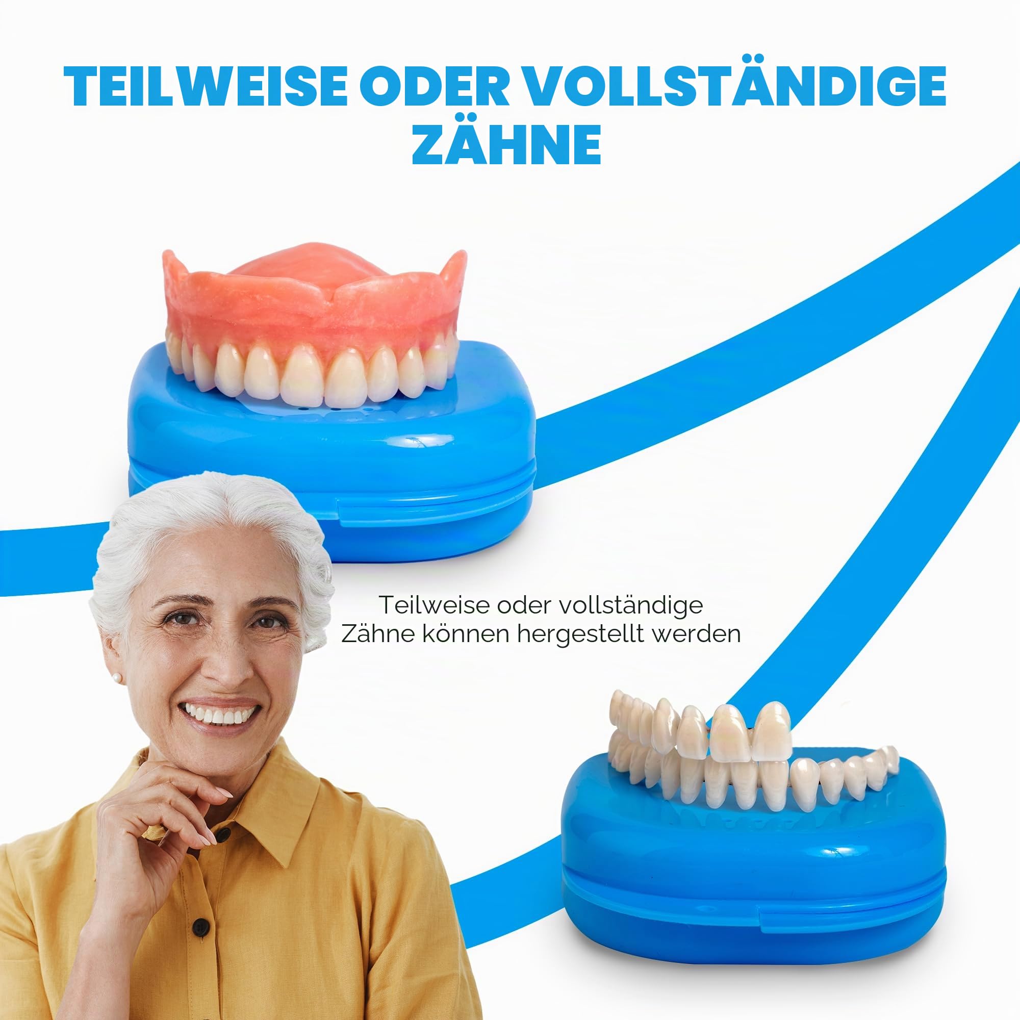 DIY Zahnersatz, anpassbares Kit mit 12 Teilen, einfach zu bedienen, Zahnersatz für Zuhause für ein ideales Lächeln