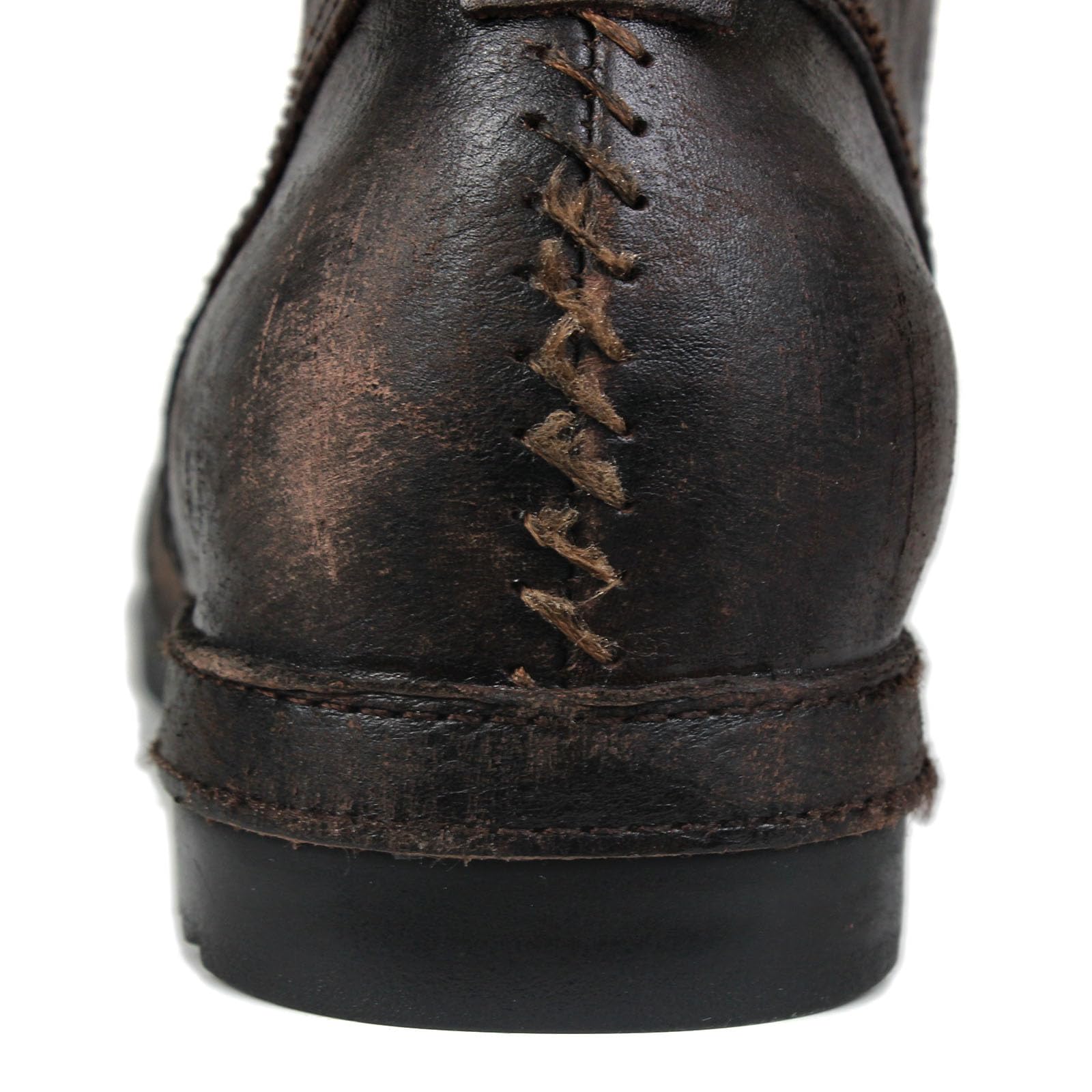 OSSTONE Scratch Black Metal Toe Design für zusätzliche Stoßfestigkeit Motorradstiefel für Männer Knöchel Walking Mode Lace-Up Leder Chukka Stiefel OS-6015-3-A-R
