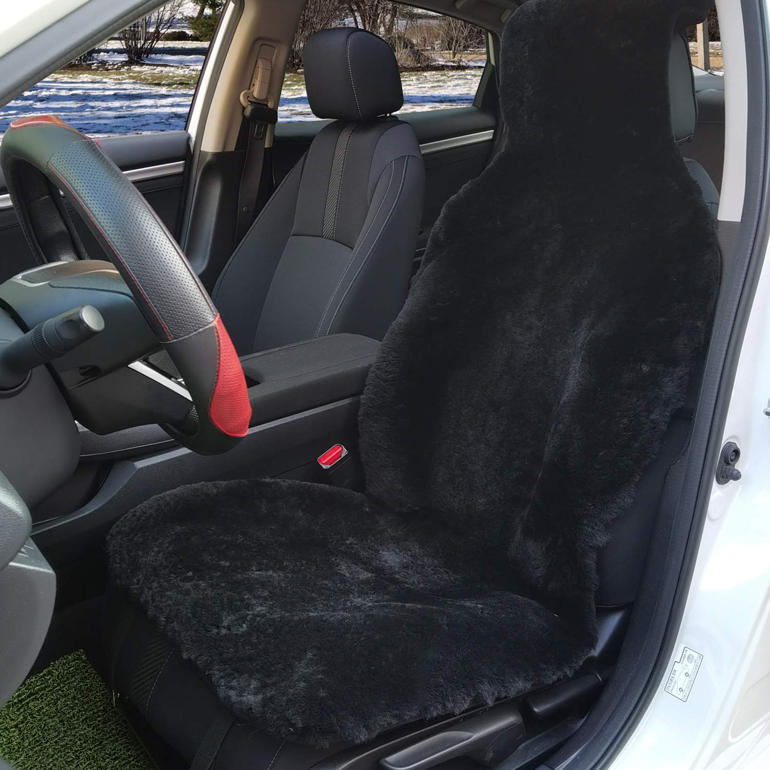 Genuine Australian Sheepskin Seat Cover | Extra Dense Pelt Universal Fit For Cars, SUVs, Trucks - View #10