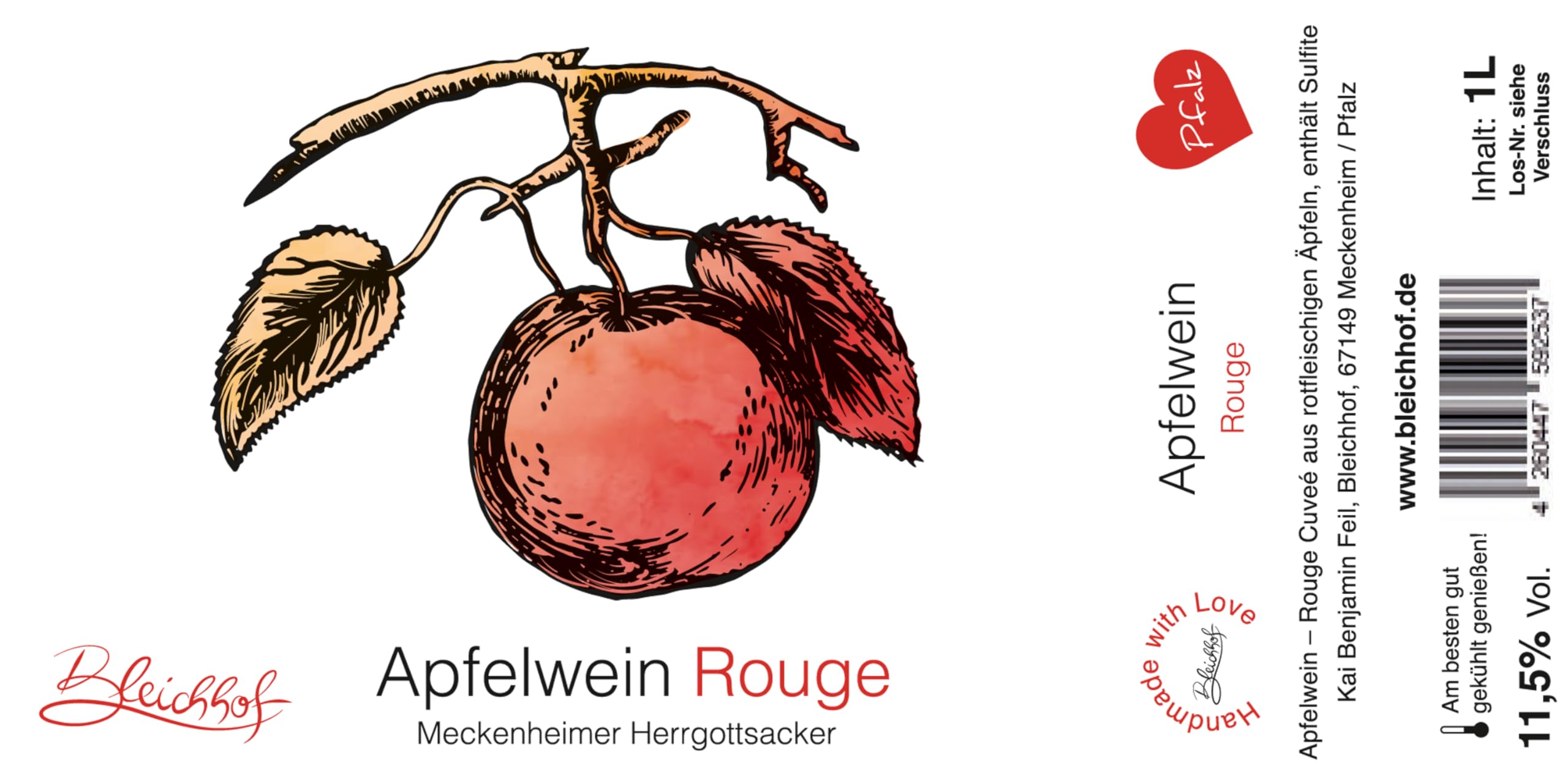 BLEICHHOF® Apfelwein Rouge 11,5% vol. (6x1l)