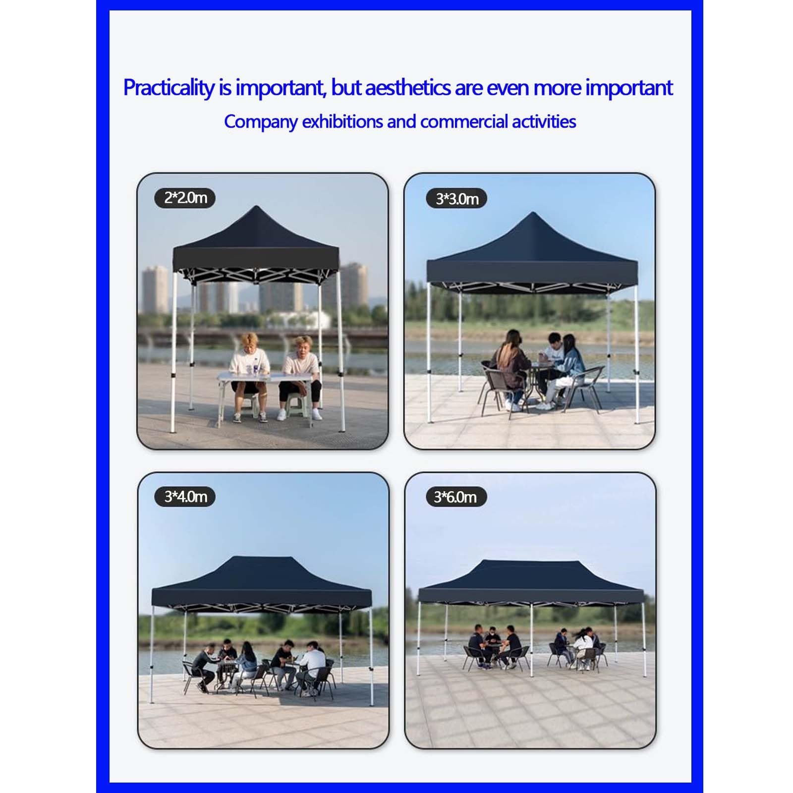 Housse de rechange imperméable pour tonnelle 2,5 x 2,5 m – Résistant aux UV, coupe-vent, épaisse isolation thermique pour terrasse et fêtes – Housse uniquement