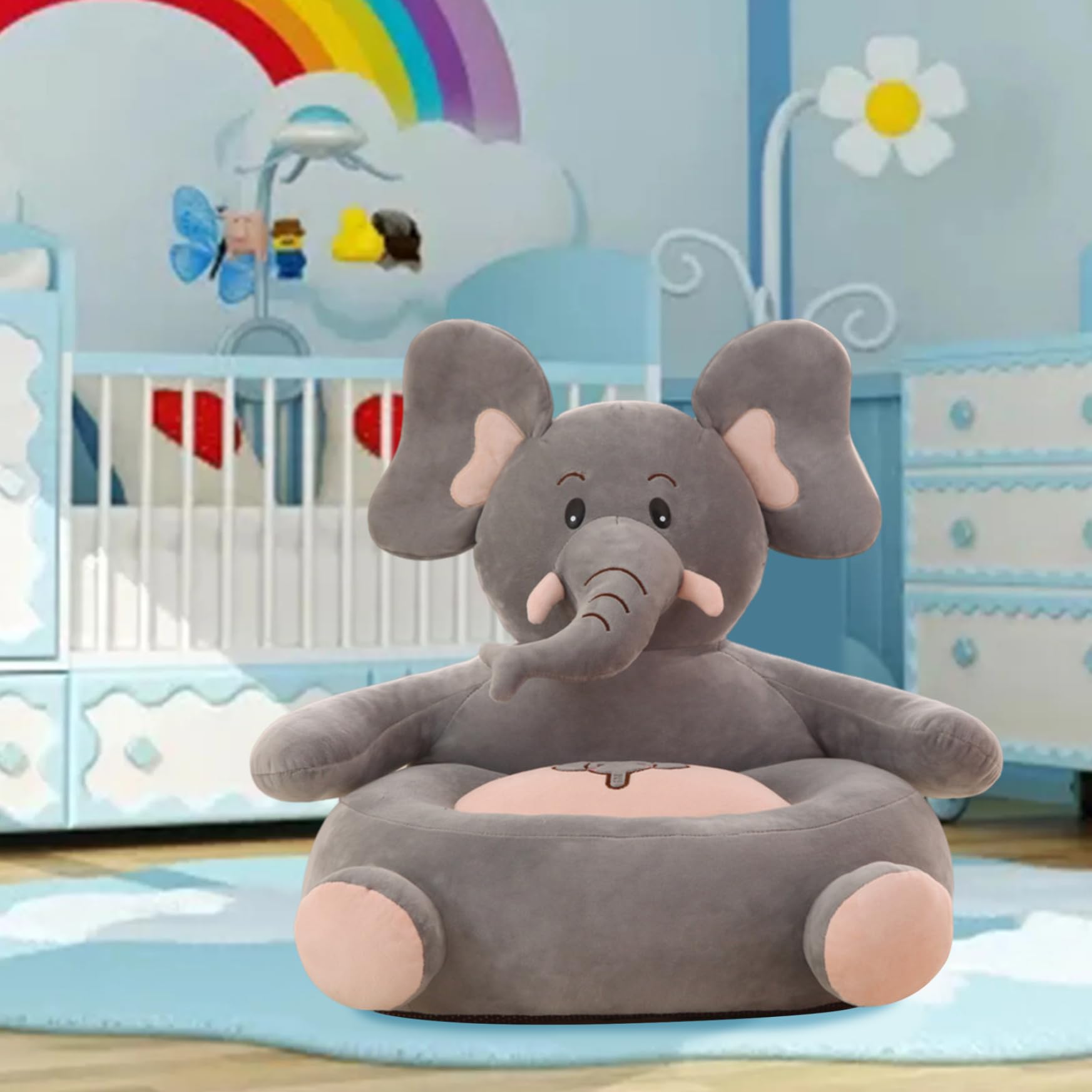 Cojín Elefante - Cojín Gigante De Peluche Para Niños En Forma De Elefante Con 60cm Cojín Elefante - Cojín Gigante De Peluche Para Niños En Forma De Elefante Con 60cm