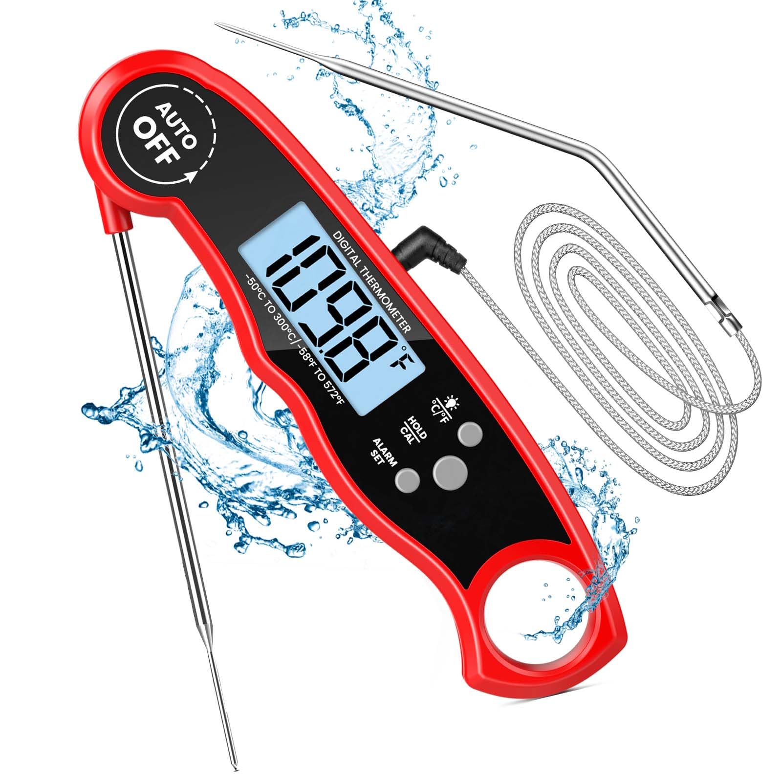ThermomèTre à Viande NuméRique à Lecture InstantanéE Avec Longue Sonde Pour Friture A L De Barbecue Cafe Cuisson De Cuisine Temperature De Cuisson 5157866592 L