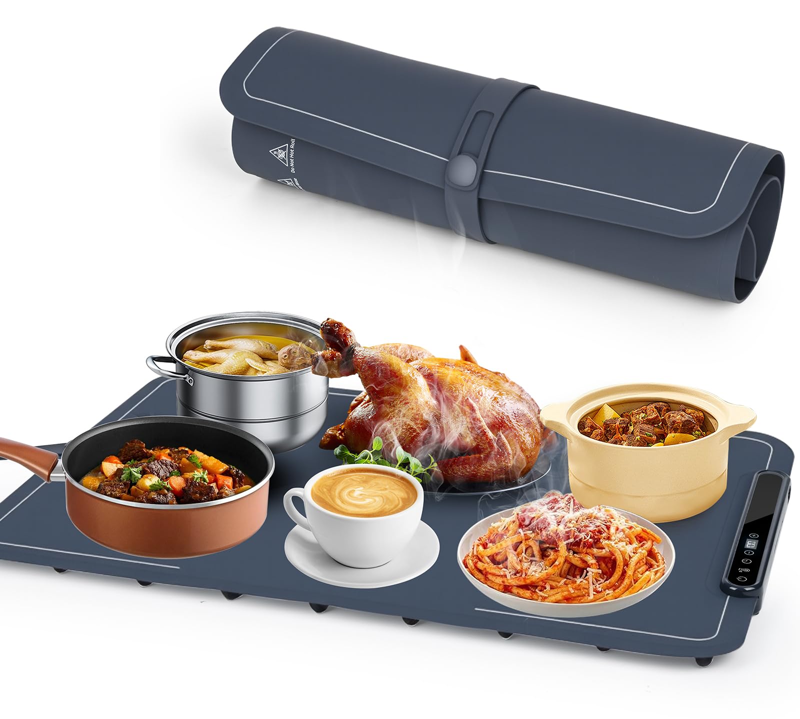 Chauffe Plat Électrique Plaque Chauffante Pliable Avec 5