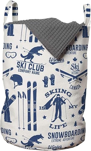 Miniatura 42 de Ambesonne Bolsa de lavandería de flores, hojas y flores, diseño vintage de hiedra con plantas, diseño de naturaleza, impresión artística retro,