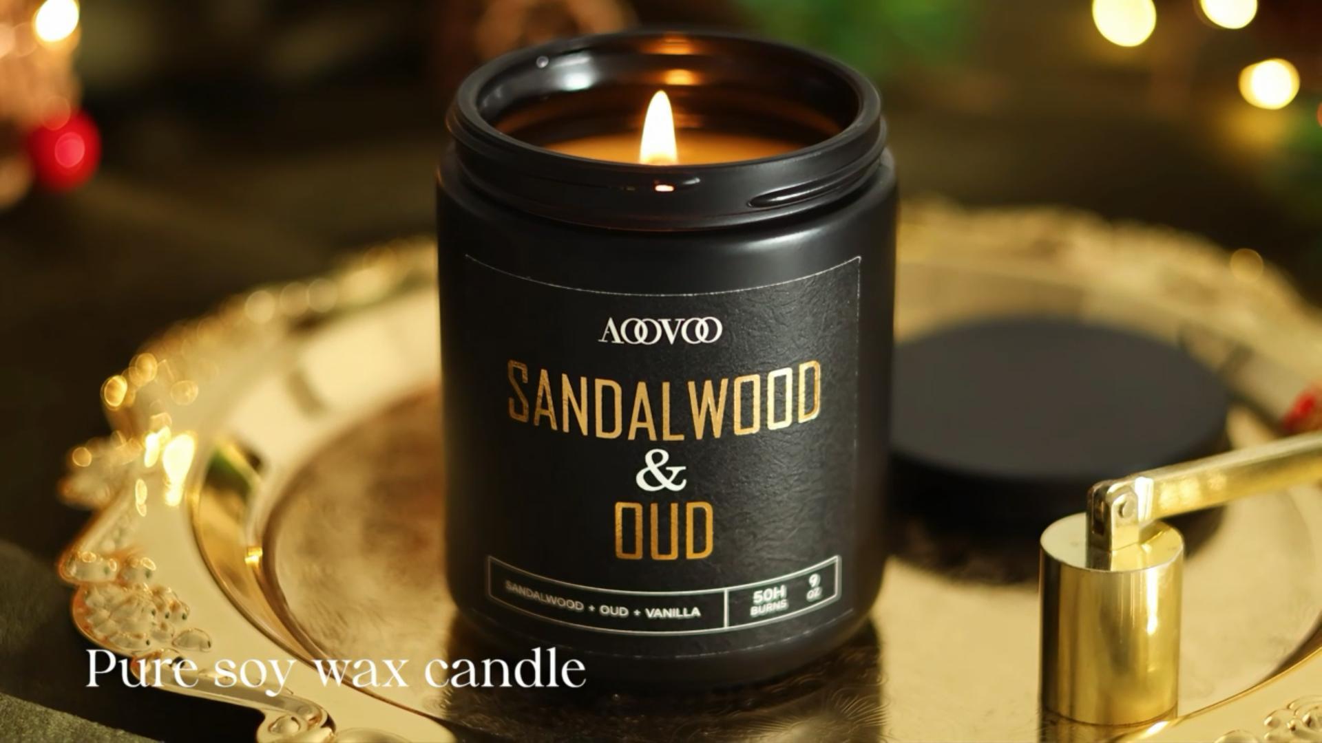 Image of AOOVOO Coconut Pineapple Odor Eliminating Highly Fragranced Candle - Eliminates 95% of Pet, Smoke, Food, and Other Smells Quickly, Air Freshing Soy Candle, 9 oz Up to 50 Hours Burn time