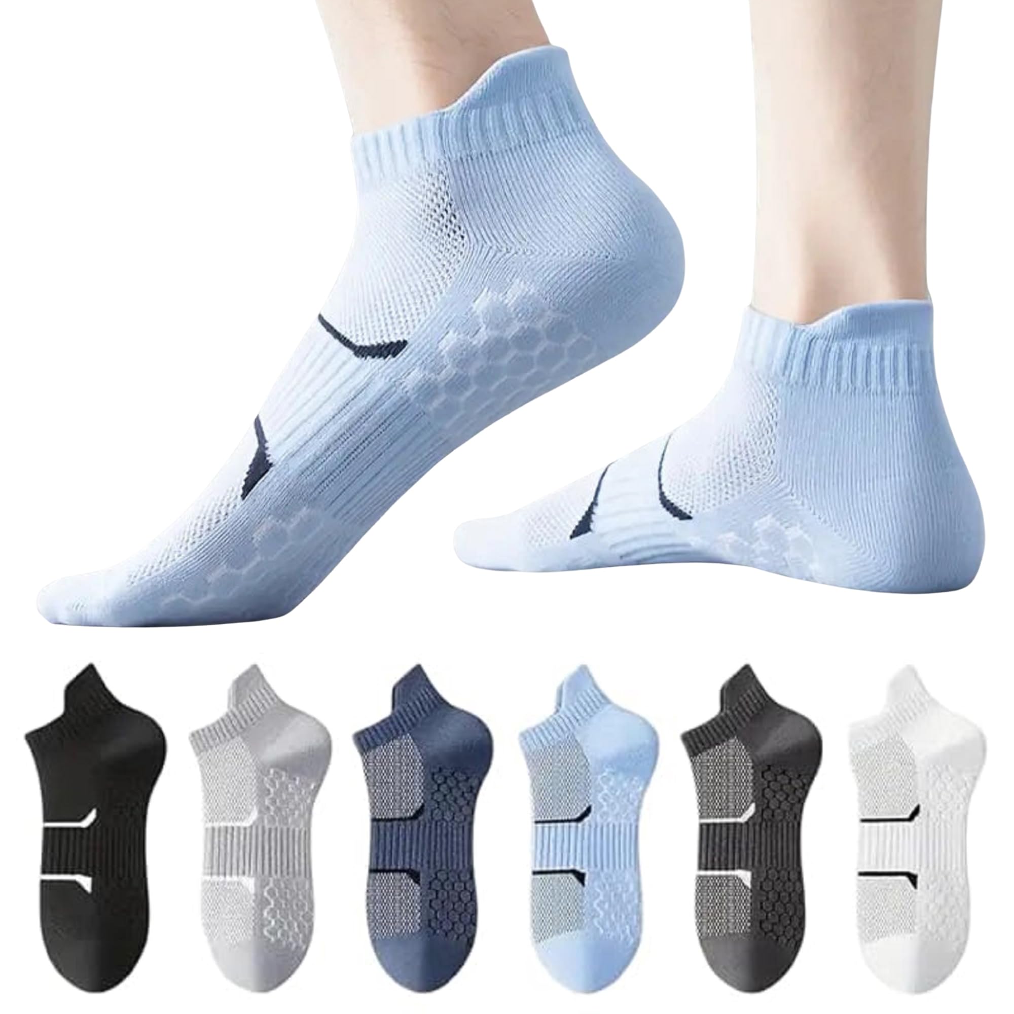 Ankle Length Socks For Men And Women Free Size Pack of 6 | Made With Cotton Breathable, Anti Odour & Moisture Absorbent Combed cotton unisex Cute Multicolor design (Multi Color)-image-28