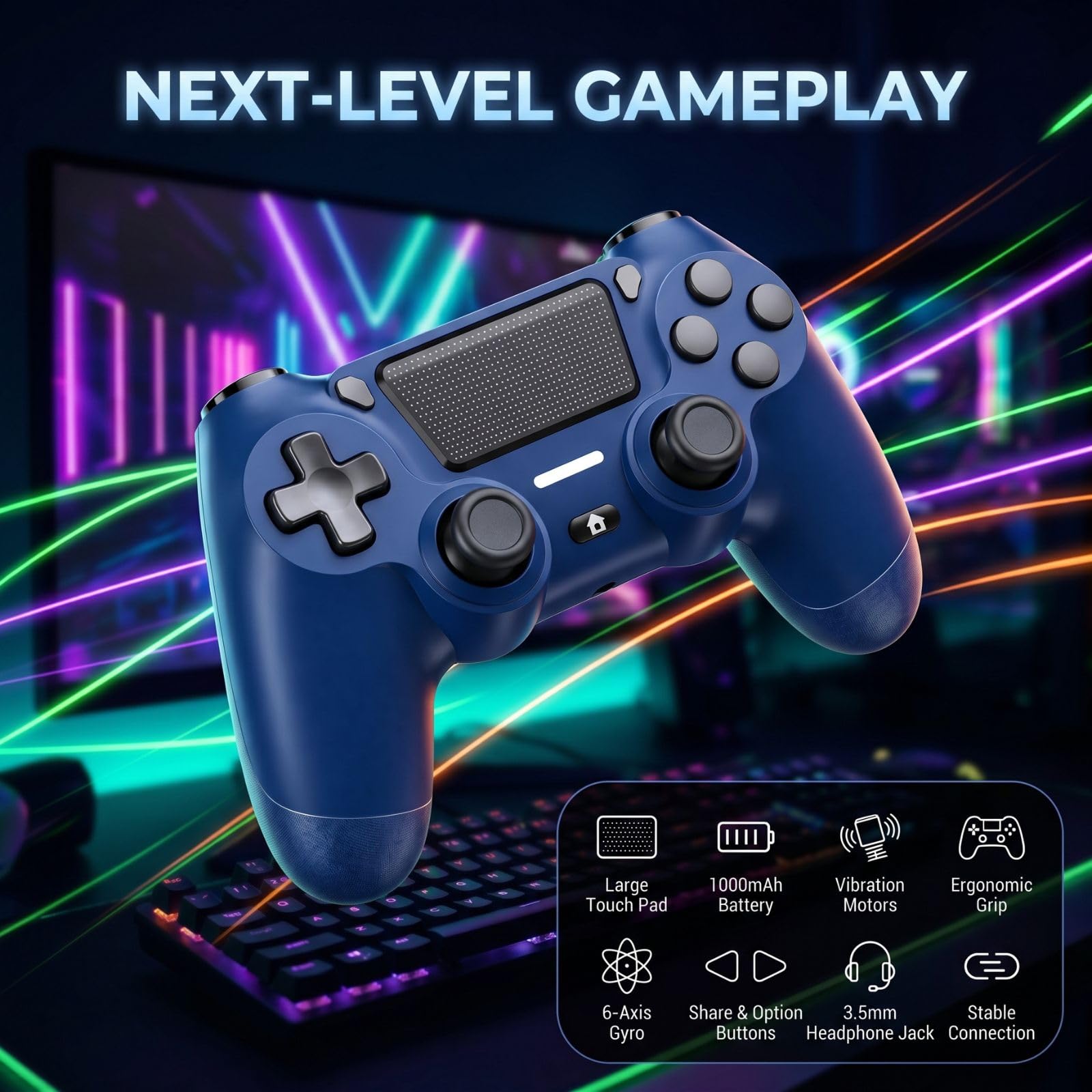 Amazon.com: BJXOZ Wireless Controller for PS4, Gamepad with Dual