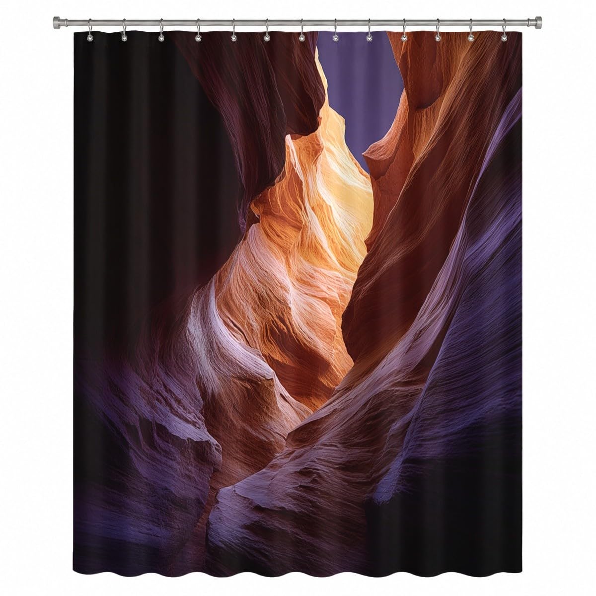 Tenda Doccia 240x200cm Paesaggio Poliestere, per Bagno, Casa e Hotel