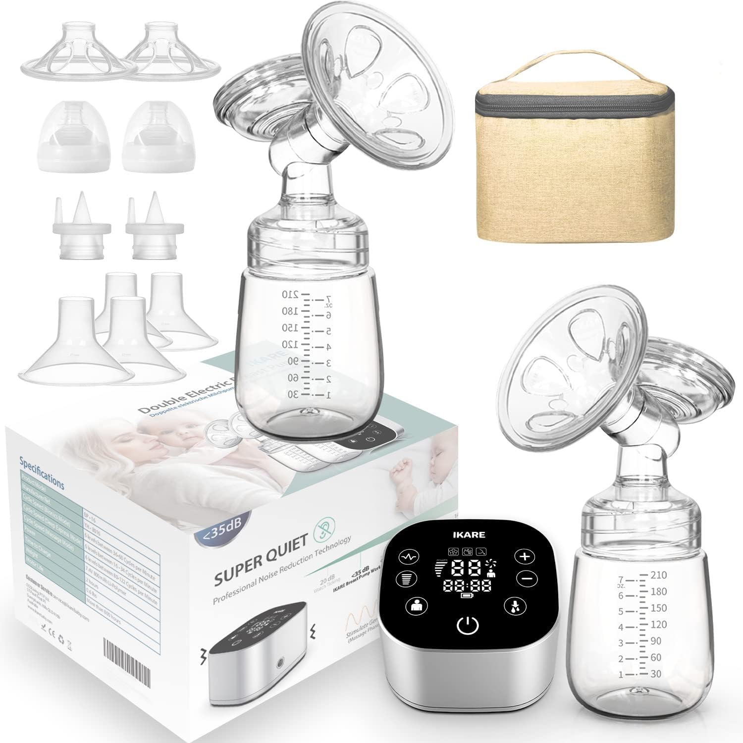 Buy IKARE Upgraded Double Breast Pumps Electric, Portable Hospital