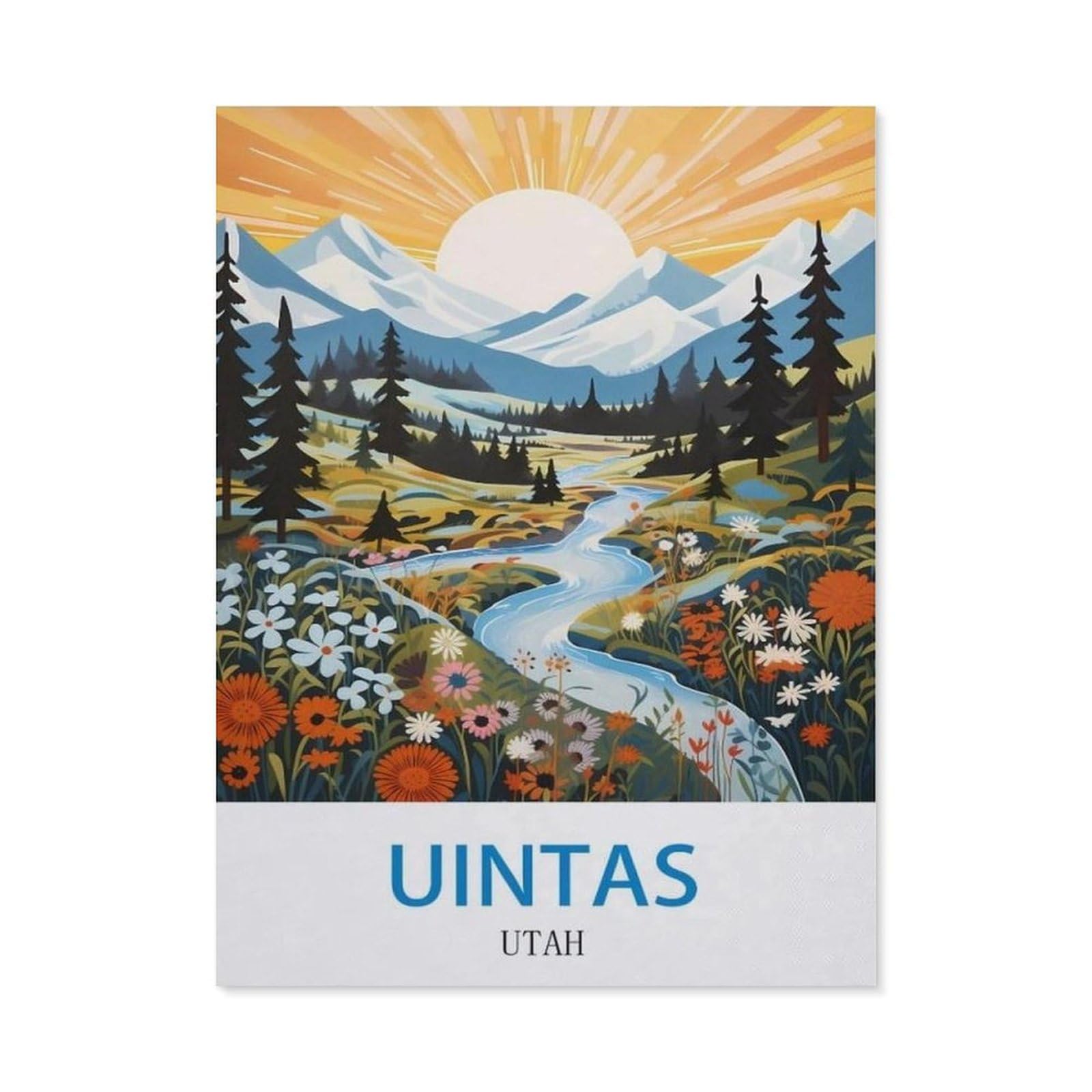 BEAYODKP 5D DIY Diamond Painting，Uintas Utah（50 x 60 cm）