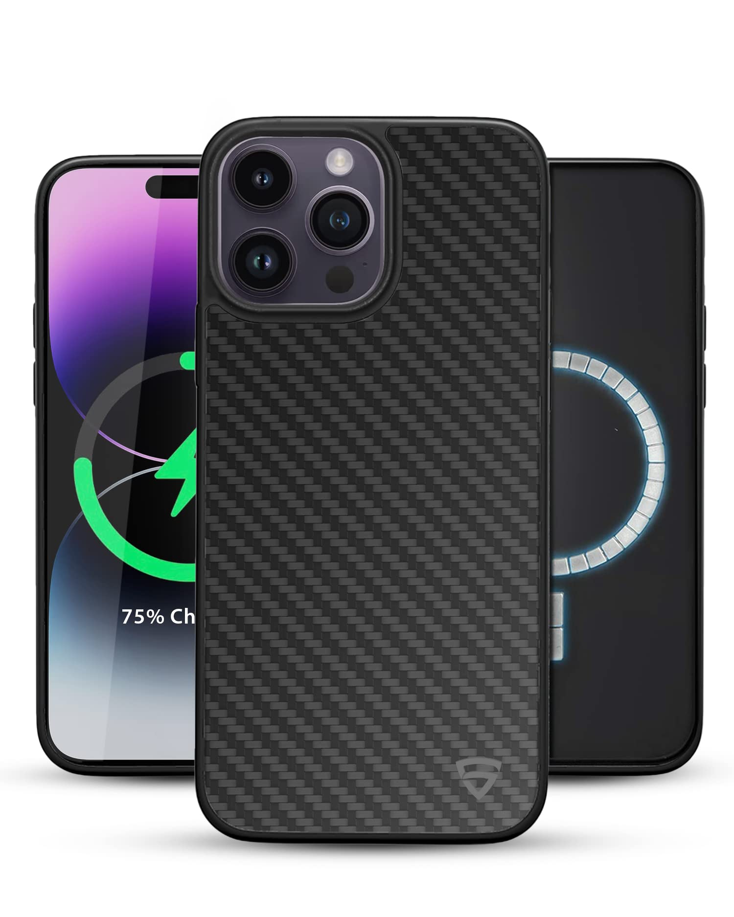 RAEGR iPhone 14 Pro Case | Magnetic Case | Supports Mag-Safe Wireless Charging | Elements Armor MagFix Case/Cover Designed for iPhone 14 Pro (6.1-Inch) 2022 - Carbon Fiber RG10371