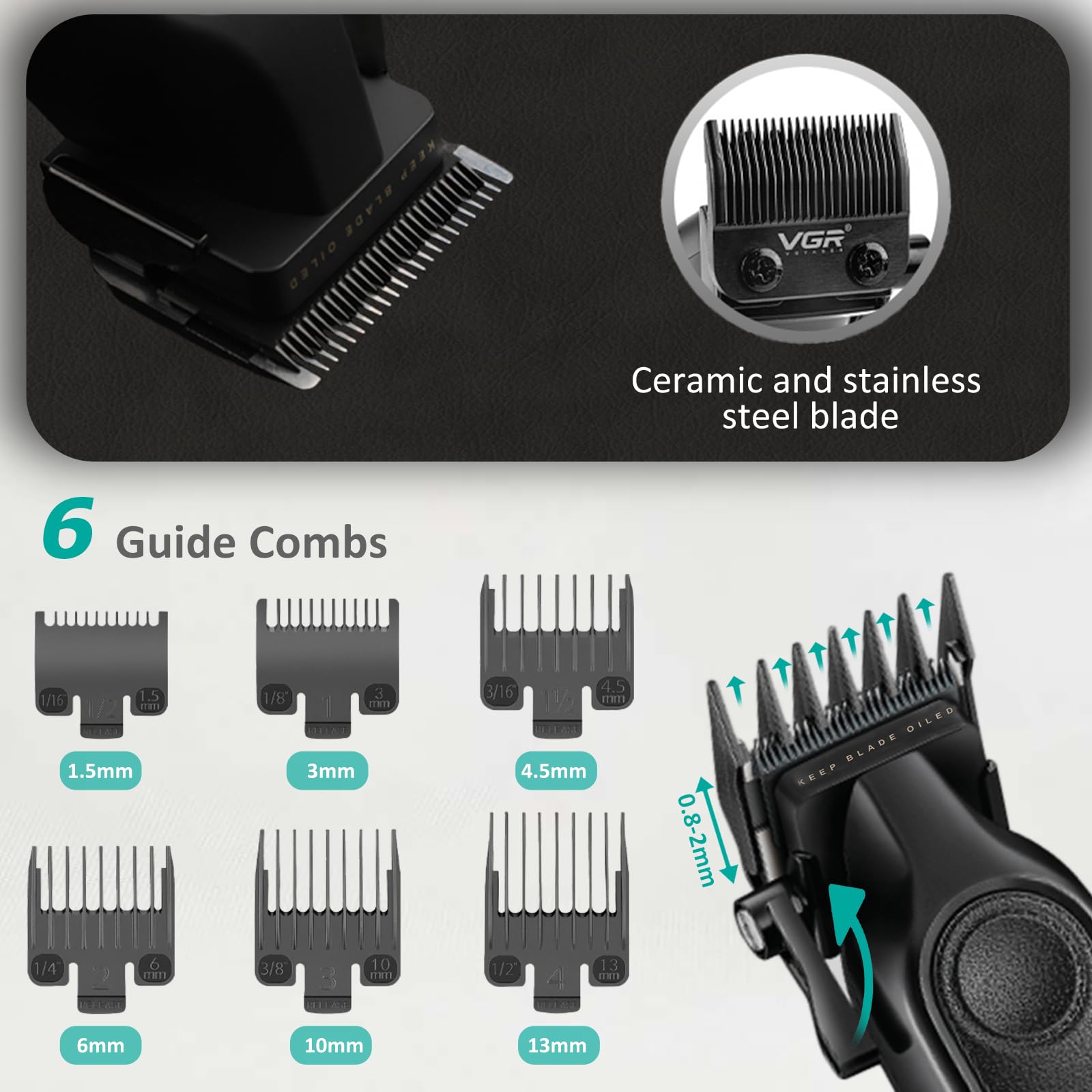 Amazon.co.jp: VGR 197 プロフェッショナル バーバー ヘアクリッパー