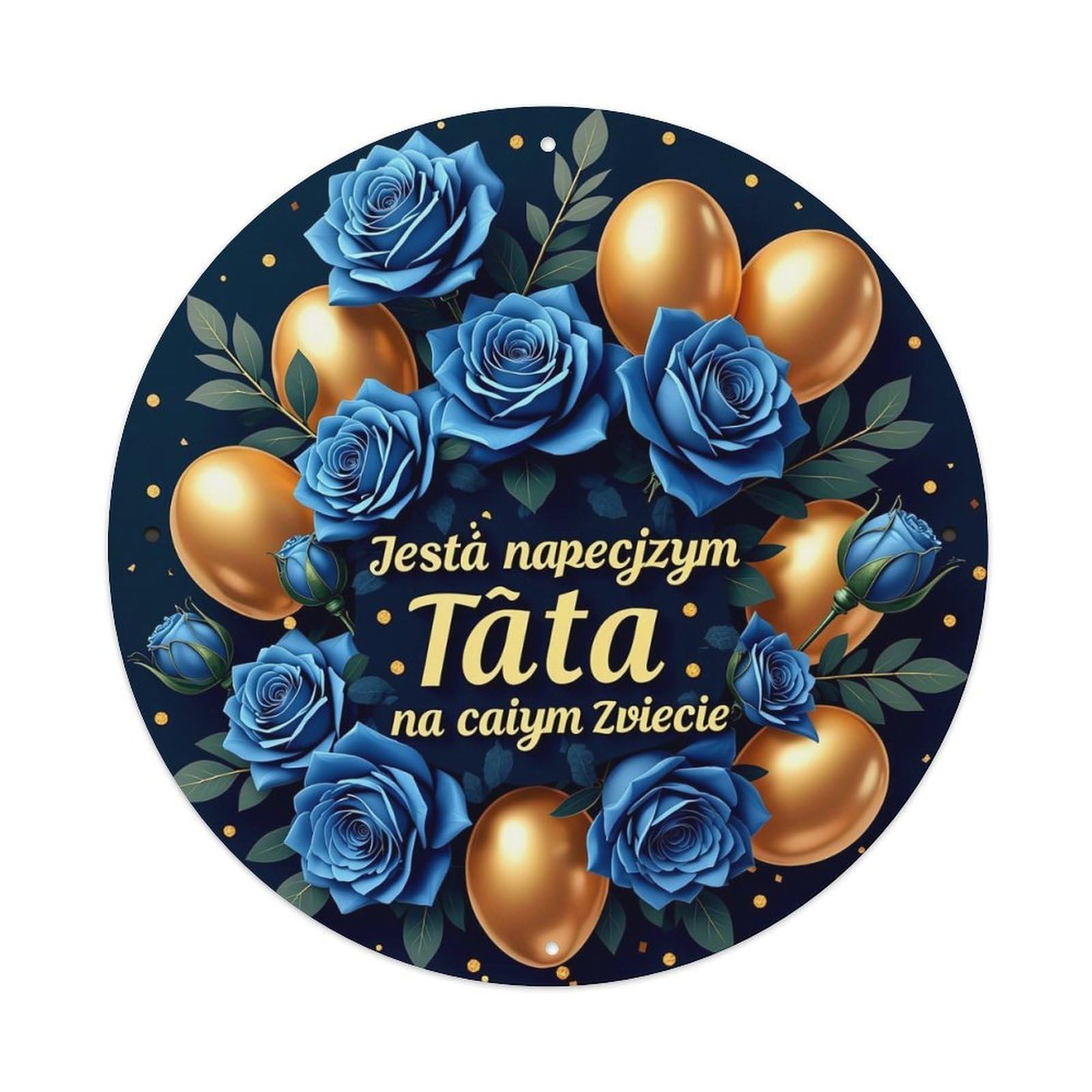 Jdyansheng Vintage Blue Roses And Gold Eggs Tin Sign Metal Poster Metal Signs For Home Man Cave Bar Cafe Kitchen Laundry Room Wall Decorations 8X8 Inches