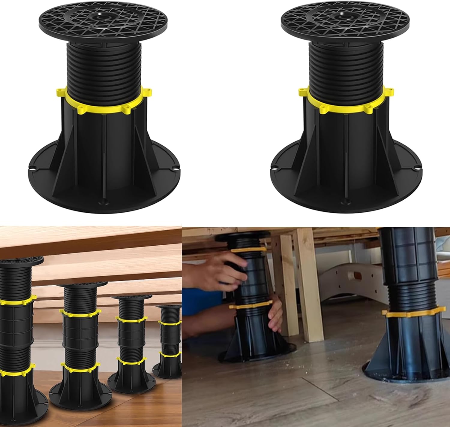 Adjustable Bed Frame Support Leg Bed Frame Center Support Leg Bed Furniture Board Support Center Slat Heavy for Bed Frame,Cabinet and Wooden Furniture 2pcs (5.31"- 8.46")
