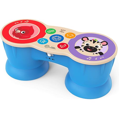 Baby Einstein Upbeat Tunes Magic Touch Wooden Drum​ Musical Toy, Ages 6 Months +