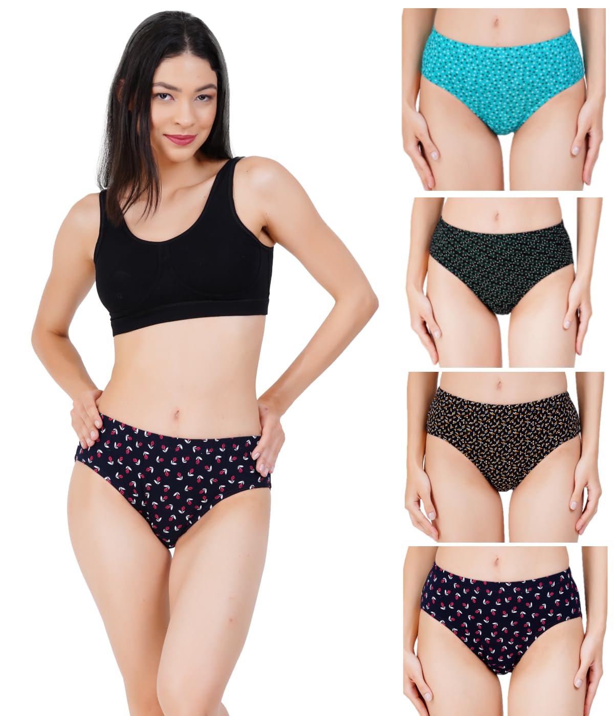 leo Printed Panties for Women | Premium Cotton | Inner Elastic | Pack of 4-picture-11