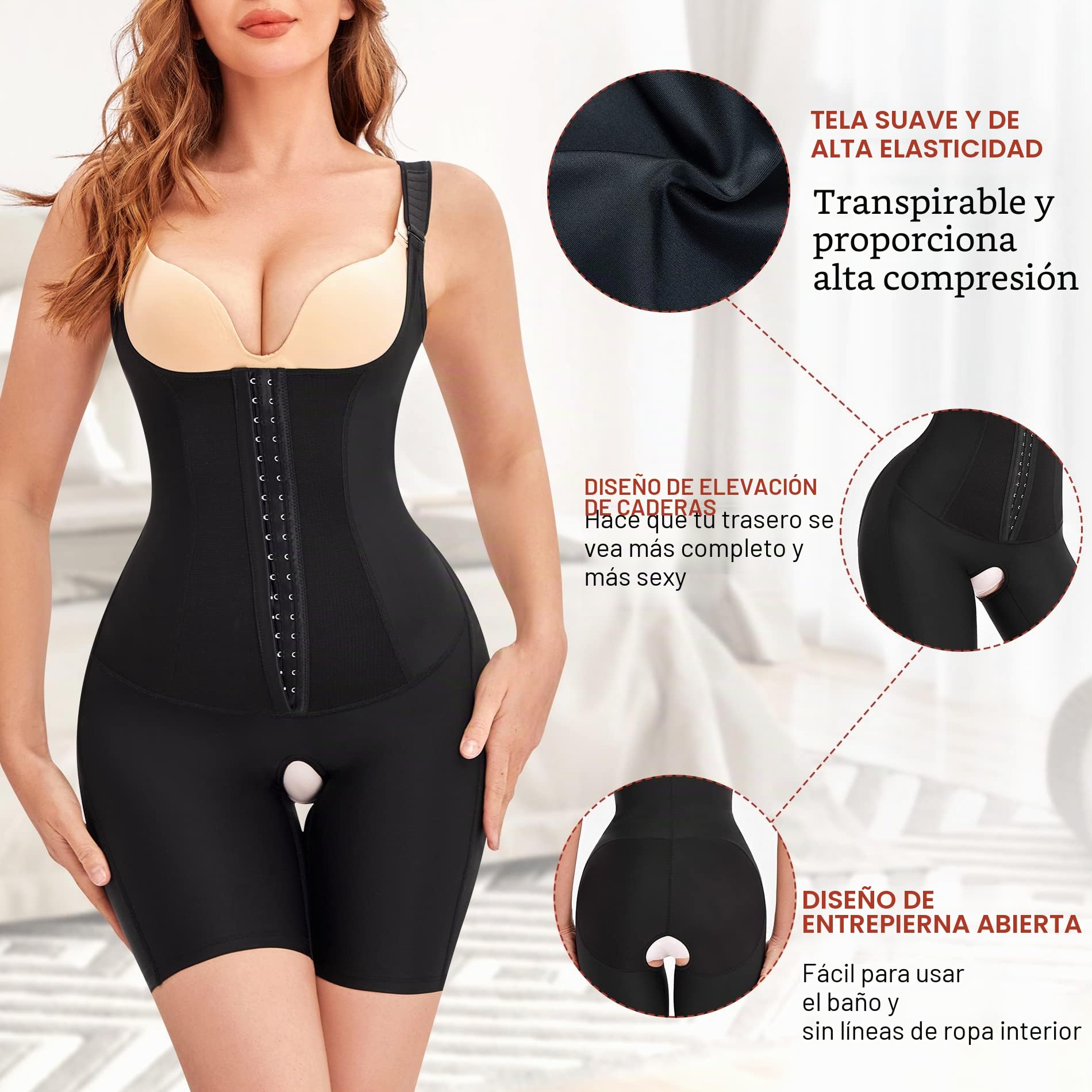 Gotoly Fajas Reductoras Mujer Abdomen Body Reductor Bodies Moldeadores Control de Barriga Levanta Glúteos Fajas Colombianas Shapewear Bodysuit