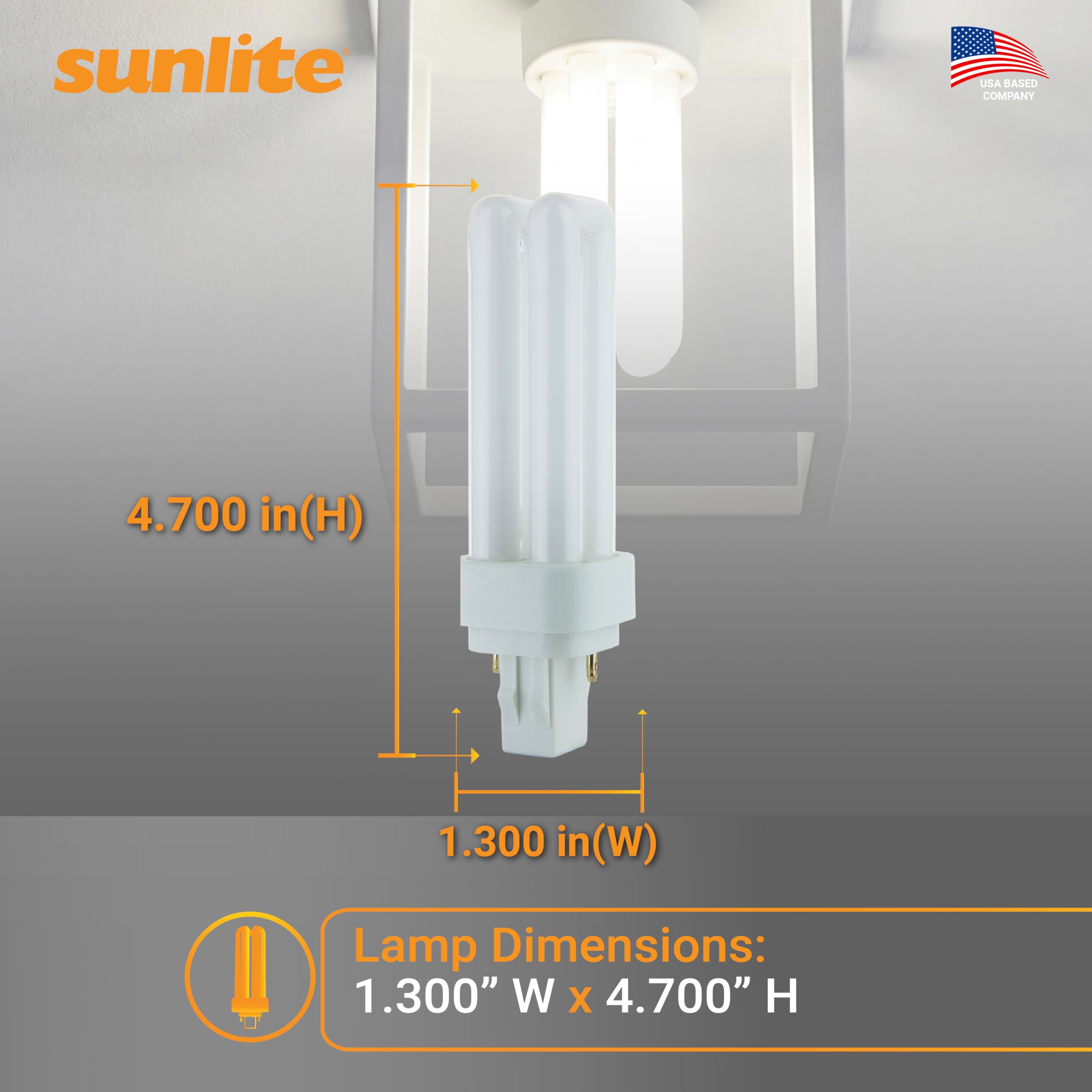 Sunlite 40543 PLD13/SP65K/10PK Double Twin Tube Compact