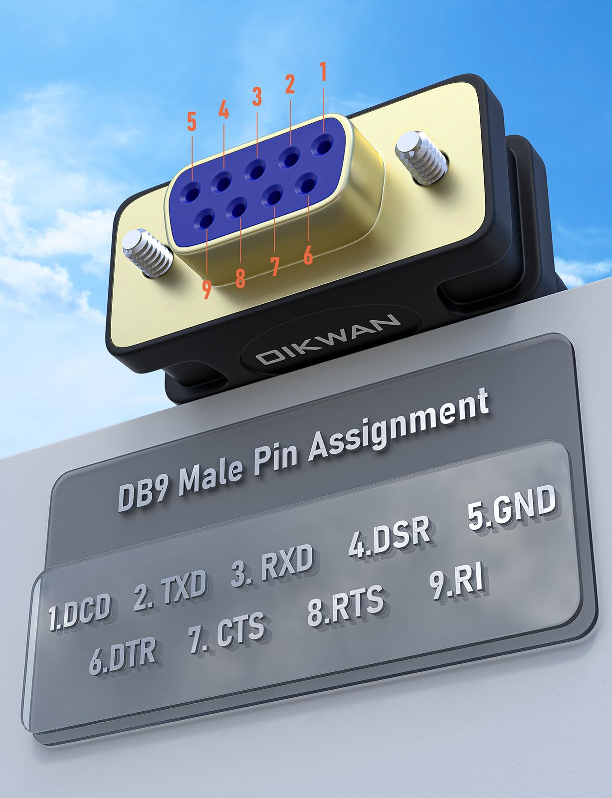 Adaptador USB a serie de 12 pies, USB a RS232 DB9 hembra con chipset FT232, compatible con Windows 11, 10, 8, 7, Mac Linux
