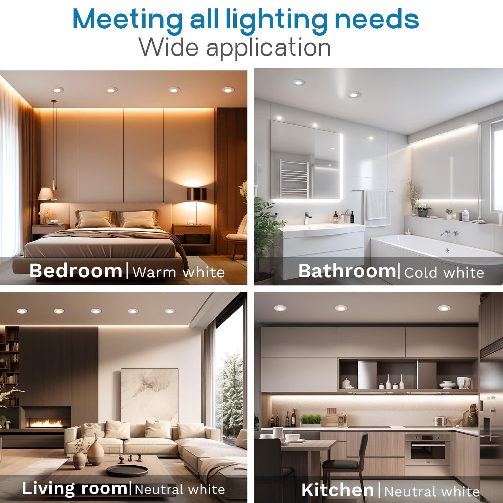Reflektor LED wpuszczany biały ściemnialny ekstra płaski reflektor 5 W LED 220 V ciepła biel 3000 K neutralna biel 4000 K zimna biel 6000 K oświetlenie wpuszczane 68 mm, obrotowe reflektory sufitowe