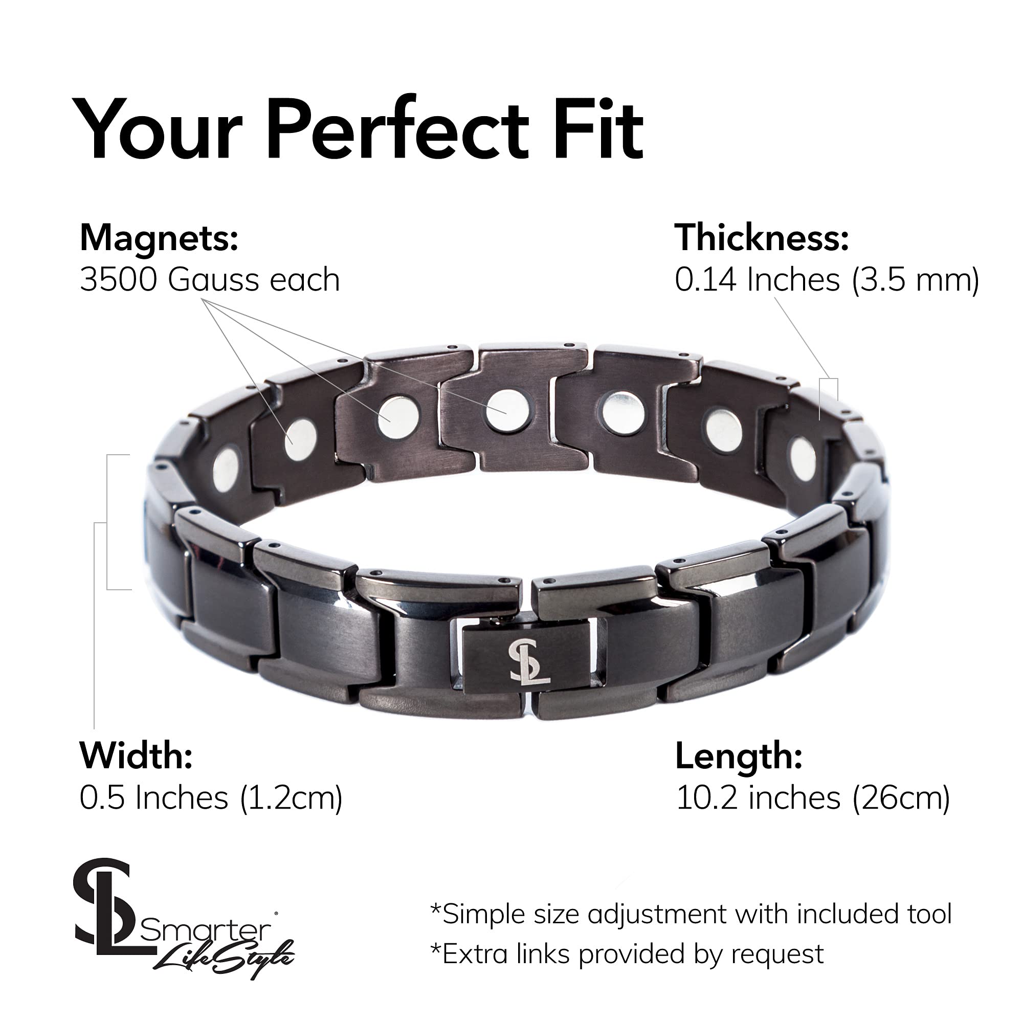 Smarter Lifestyle Elegant Titanium Magnetic Anklet For Men And