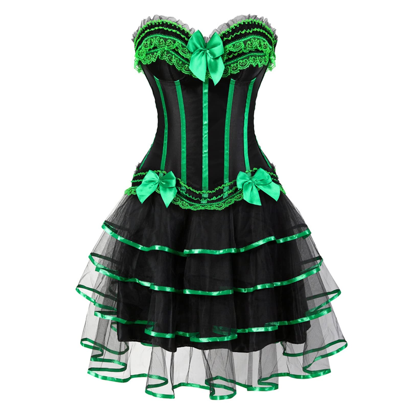 AMDOLE Damen Kleid Kleid Damen Länge Vintage Gothic Mittelalterliche Armschienen