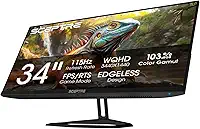 Sceptre Novo monitor de jogos IPS de 34 polegadas 3440 x 1440 até 115Hz DP HDM alto-falantes embutidos, máquina preta 2026