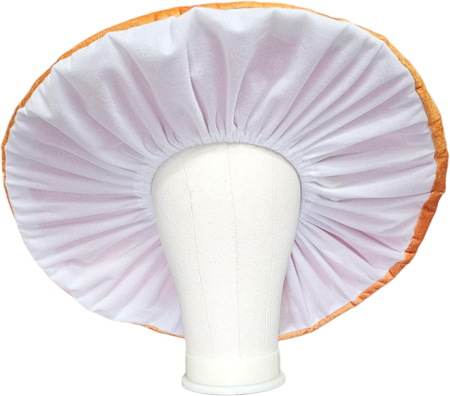 Mushroom Hat Costume Cosplay Accessory Party Hat Cap, Oversized with Wired Brim (Orange) - Image 3