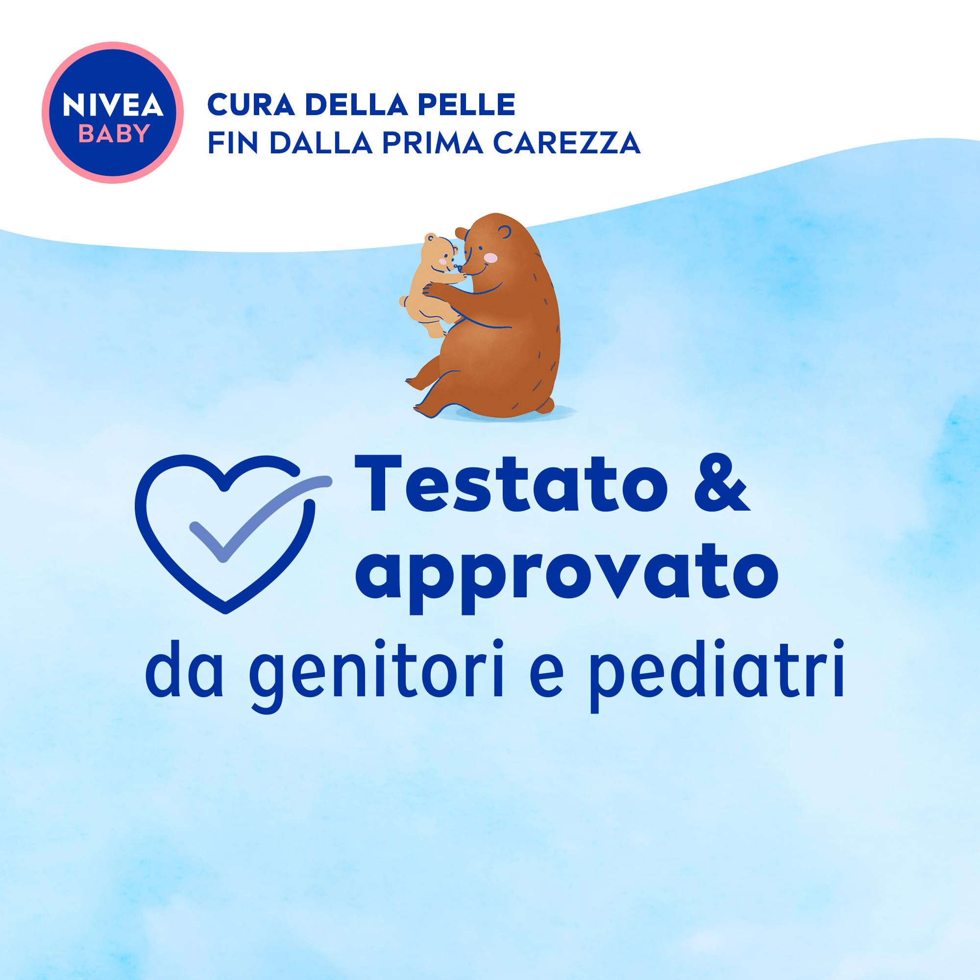 NIVEA BABY Viso & Corpo Crema Soffice 200ml, Crema corpo bambini idratante e nutriente, Crema viso neonato con Latte di Mandorla e Vitamine