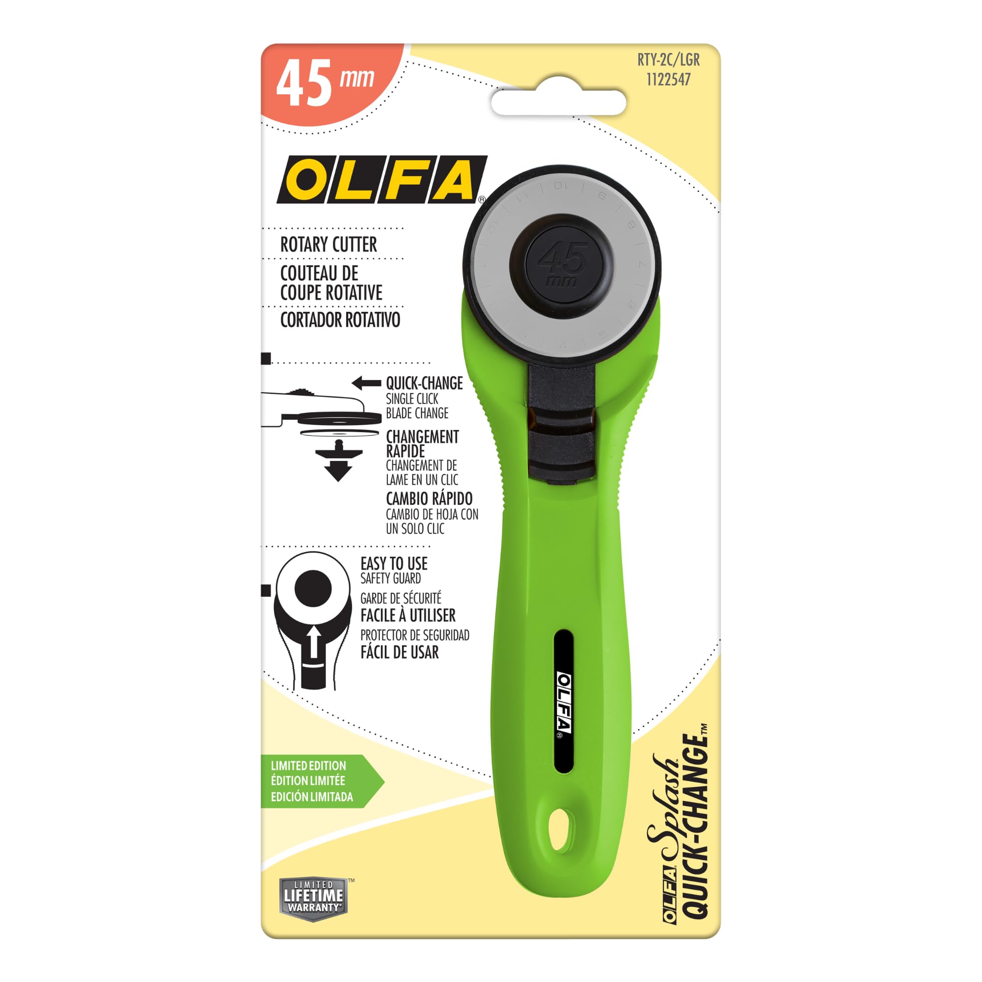 Amazon.com: OLFA 45mm Quick-Change Rotary Cutter (RTY-2C/LGR