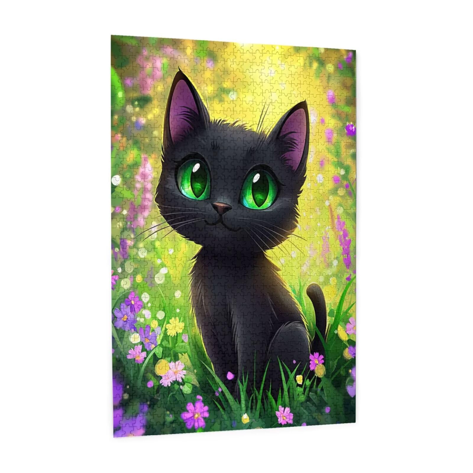 Mignon Puzzle Chat 3000 Pièces Adultes, DIY Puzzles Classiques Art avec Boîte d'emballage et Photos de Référence, Relaxation/Soulagement du Stress/Jeux Amusants, Creatif Cadeau pour Femme M-1645
