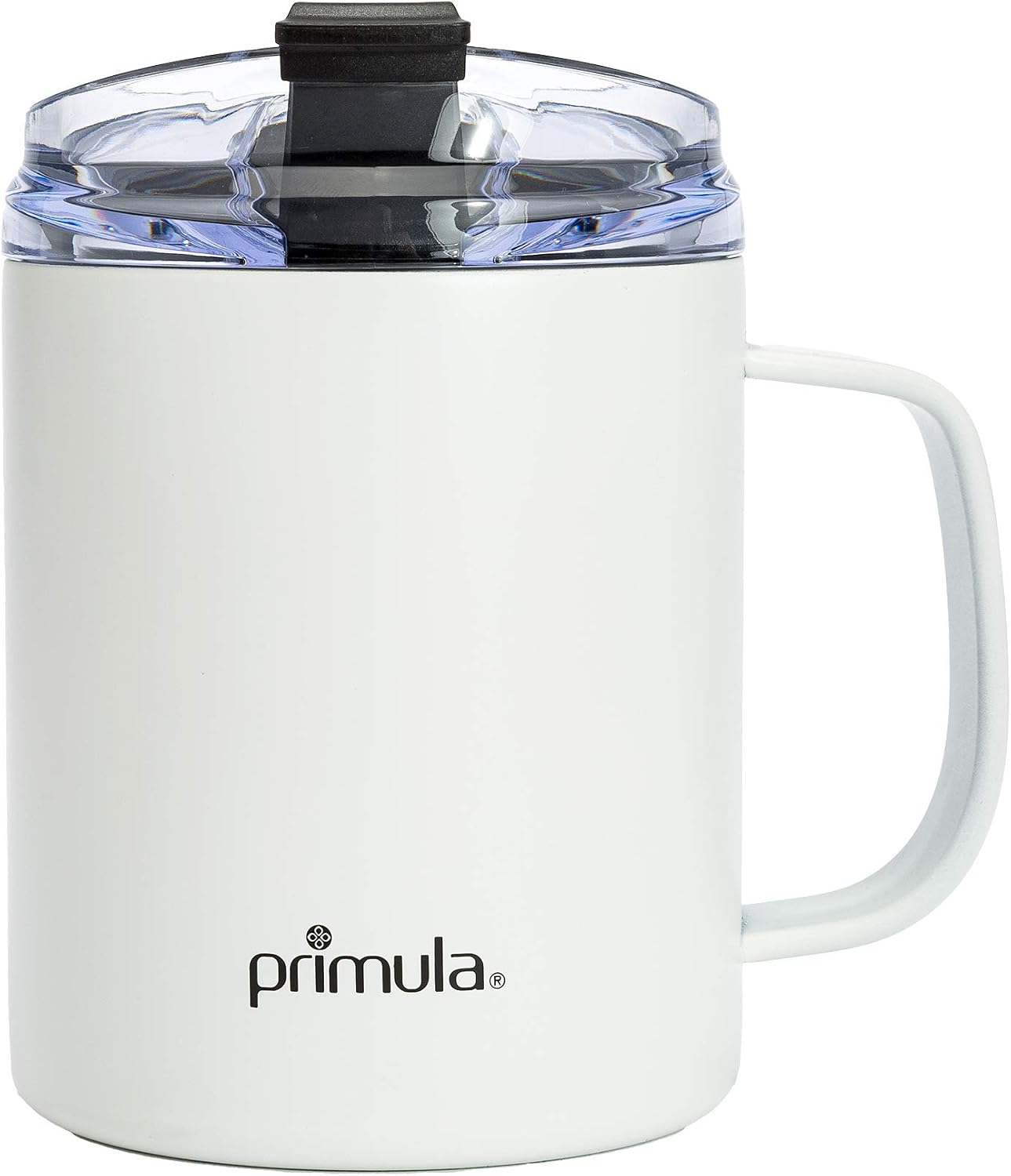Primula 14 Ounce Coffee Mug, Vacuum Insulated Stainless Steel Mug with Leak Proof Lid, Double Wall Travel Tumbler Cup Thermos, Keep Drinks Hot or Cold, White