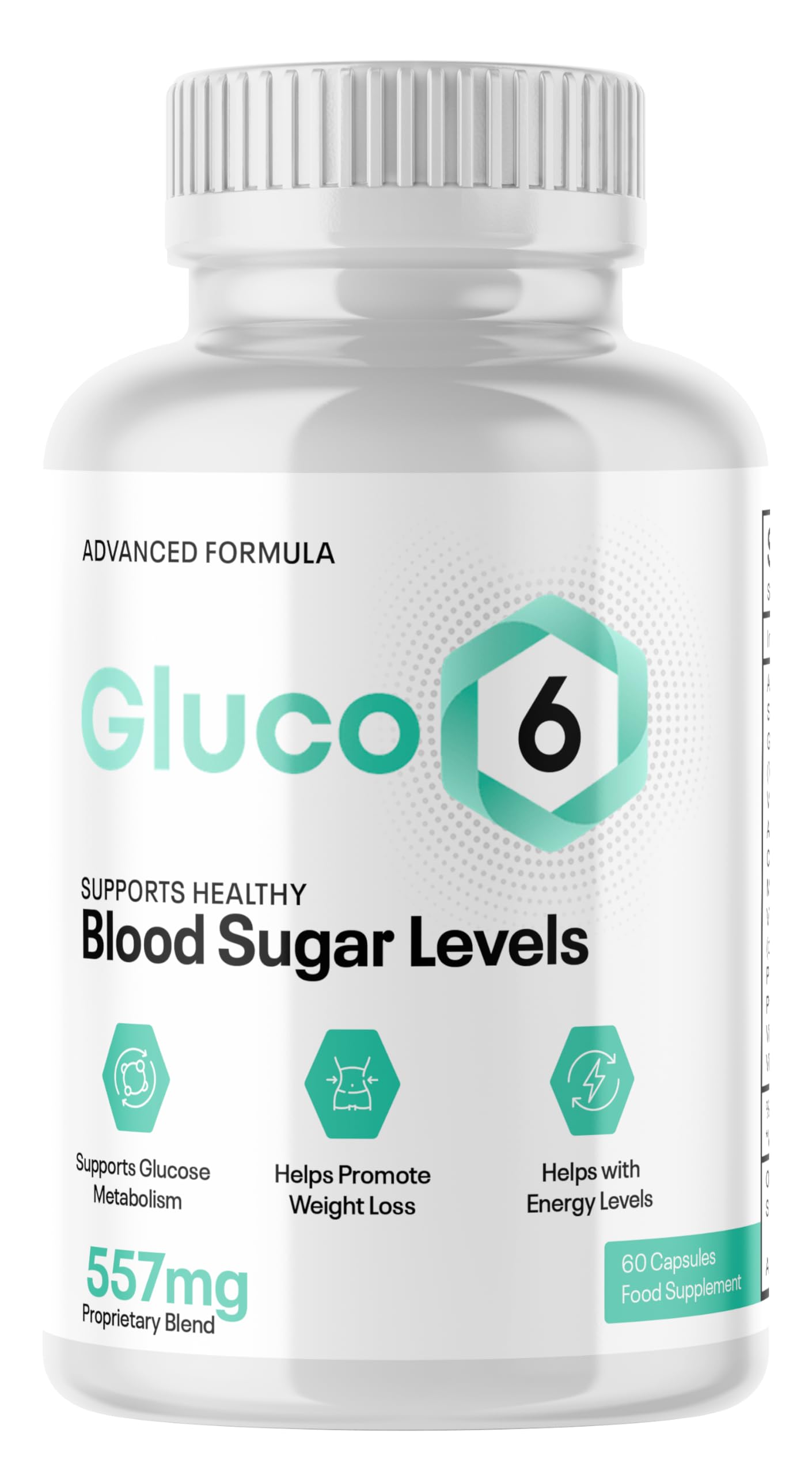 Gluco6 Dietary Supplement Bottles