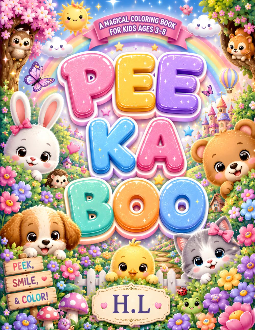 Pee Ka Boo Coloring Book: A magical coloring book for kids age 3-8
