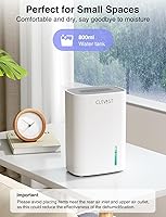 Vista 2 de CLEVAST Small Dehumidifier for Home, 30 OZ Mini Quiet Dehumidifiers for Bedroom, Portable Compact Air Dehumidifier for Room, Bathroom, Closet, RV