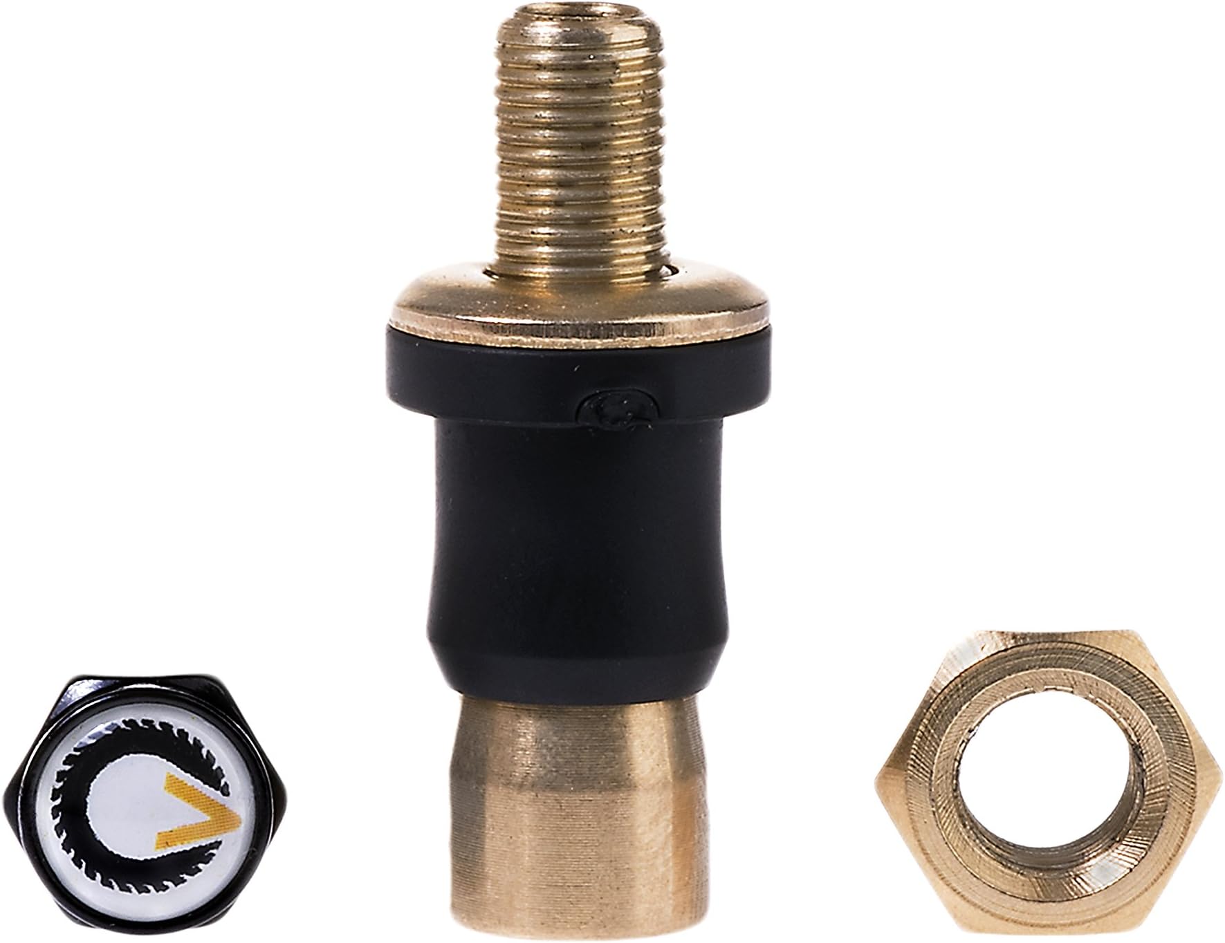 Colby Valve Ultimate Permanent Tire Valve Stem Replacement System | Short Valve Stem | No Tire Removal | Brass Tire Valve Stem Cap for Truck, SUV, ATV, UTV