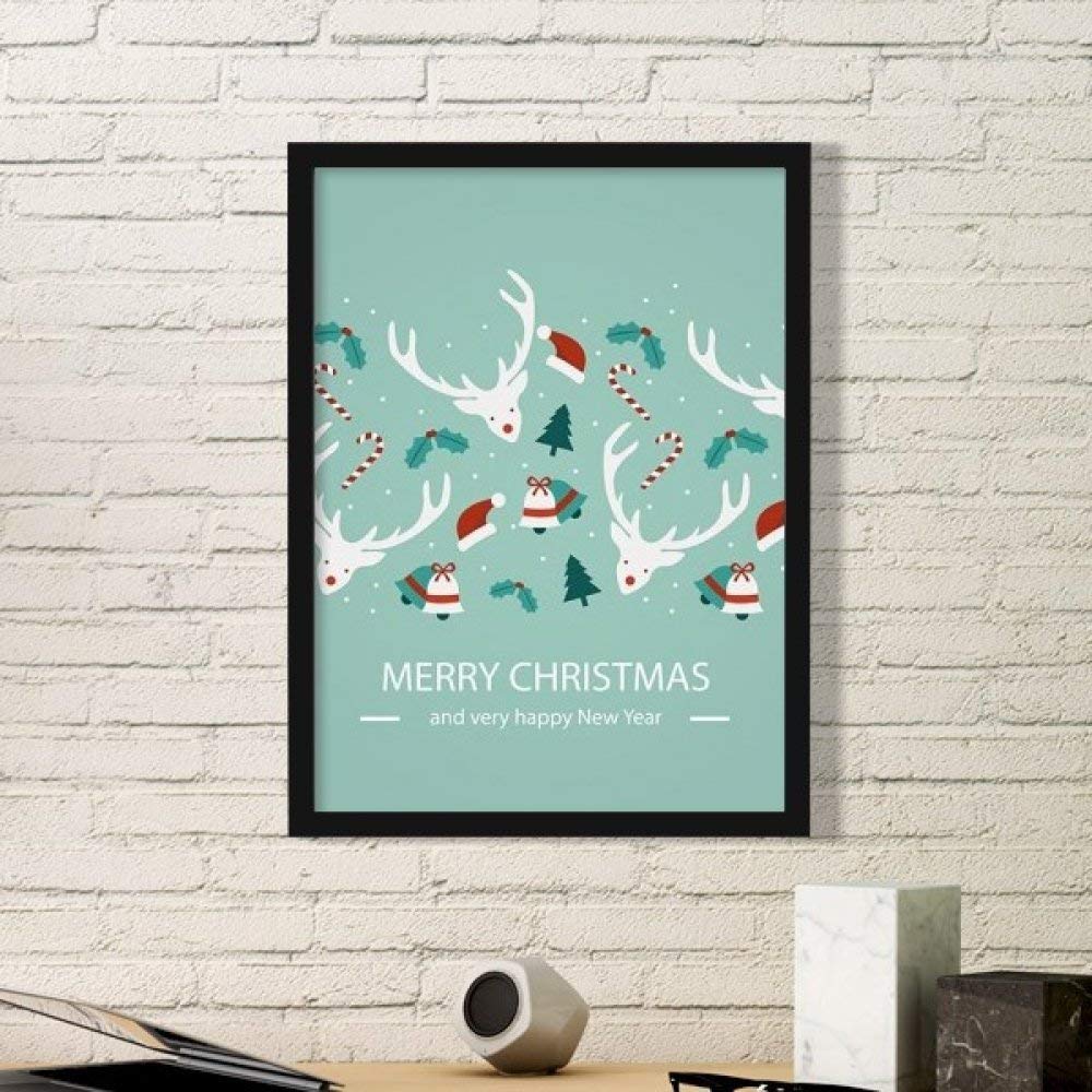 Art prints de Noël élan et sapin pour créer une ambiance chaleureuse dans votre salon