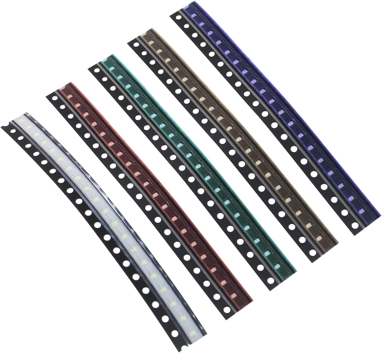 0603 SMD LED Kit 100pcs 5 Colors SMD LED Diode Lights Kit Super Bright Lighting Bulb Lamps,Electronics Components Light,Emitting Diodes (Mini Chip 0.06 x 0.03 inch)