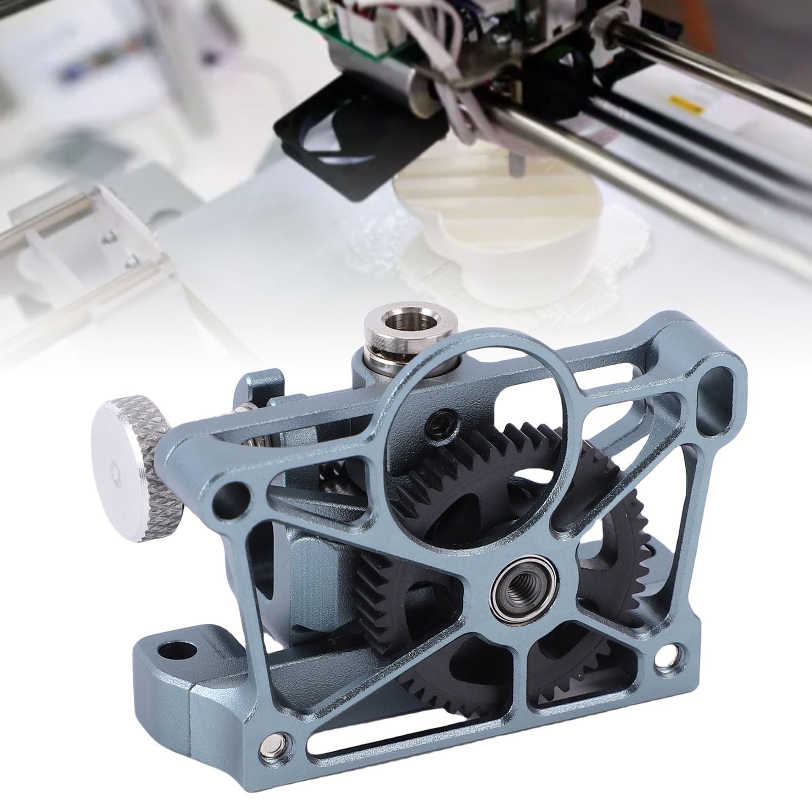 Kit Estrusore Leggero, Mini Estrusore Interamente in Lega di Alluminio con Lavorazione CNC con Ingranaggio PEEK per Isolamento Termico, Adatto per Stampanti 3D Ender3 V2, CR10 S, Ender2