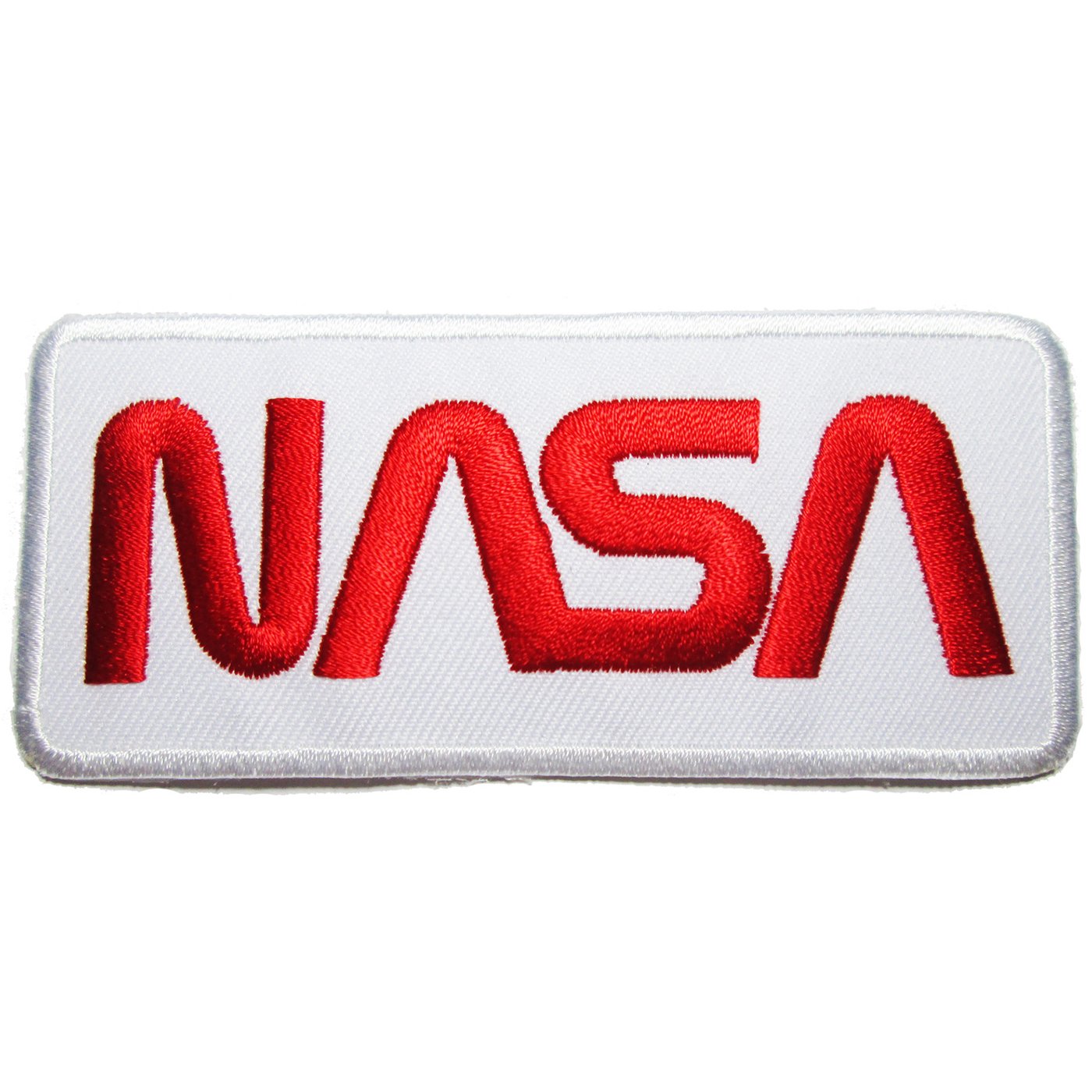 NASA Badge Iron on Patches #White-Red