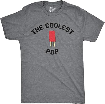 Mens Coolest Pop T Shirt Funny Best Dad Ever Tee for Fathers Day | Funny T Shirts, Dad Joke Apparel for Men, Cool Short Sleeve, Soft Cotton Blend, Novelty Tees for Guys
