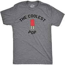 Mens Coolest Pop T Shirt Funny Best Dad Ever Tee for Fathers Day | Funny T Shirts, Dad Joke Apparel for Men, Cool Short Sleeve, Soft Cotton Blend, Novelty Tees for Guys